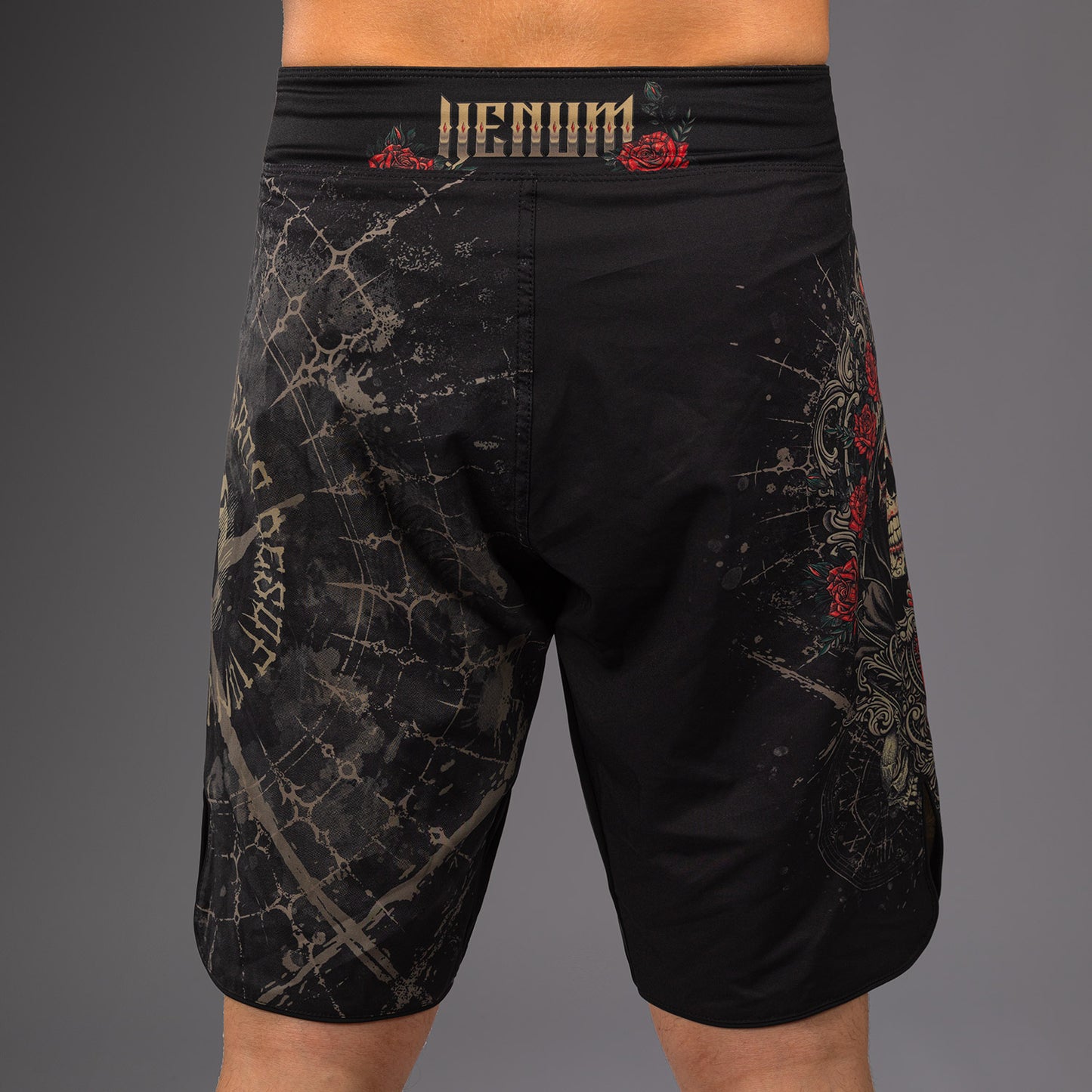 Short de Combat pour Hommes Venum Santa Muerte 5.0 - Noir Profond/Or - product-type_Shorts de MMA