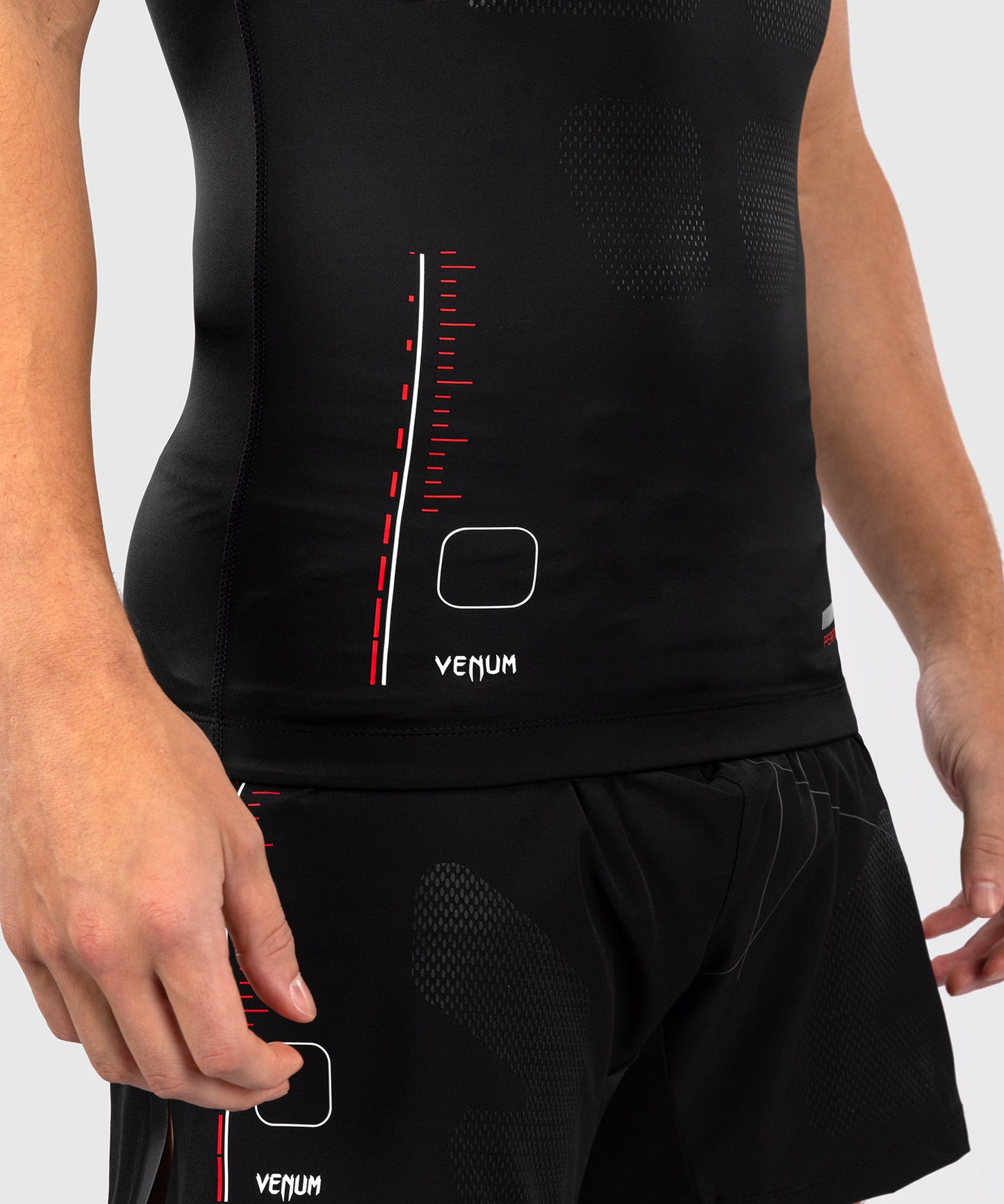 Rashguard Manches Courtes Venum Tactical XT- Noir/Rouge Feu - product-type_T-Shirts de Compression