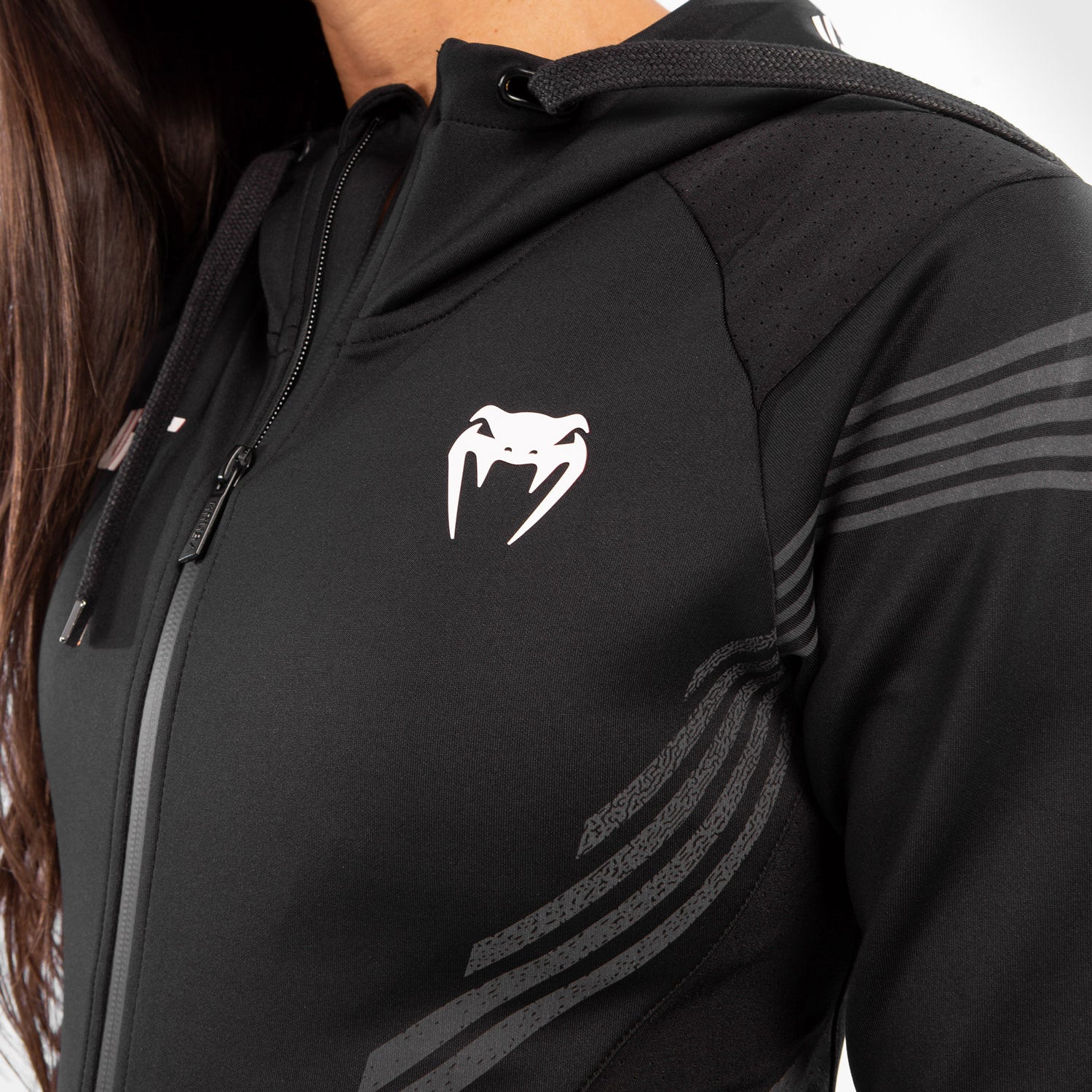 Sweatshirt à Capuche Femme Personnalisé UFC Venum Authentic Fight Night - Noir - product-type_Vestes