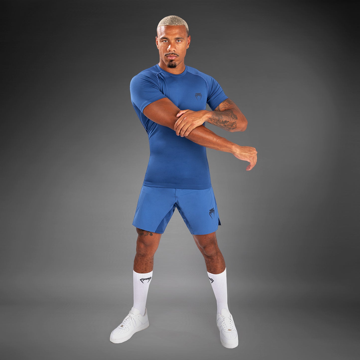 Rashguard à manches courtes pour hommes Venum Contender - Bleu - product-type_T-Shirts de Compression