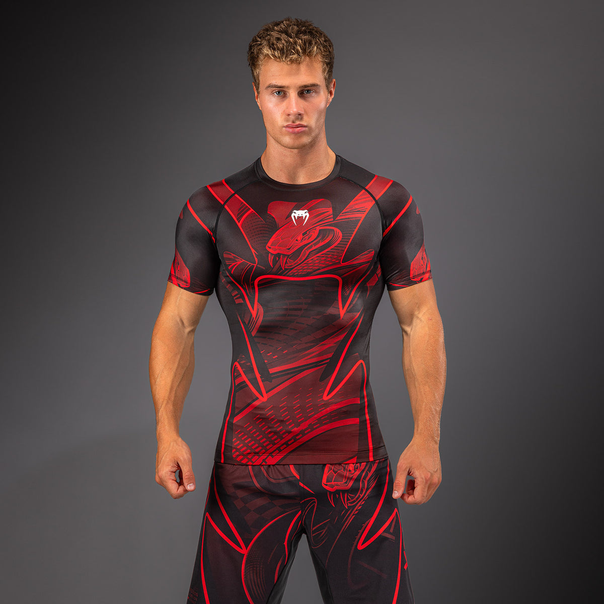 Rashguard manches courtes Venum Crimson Viper 2.0 - Noir/Rouge