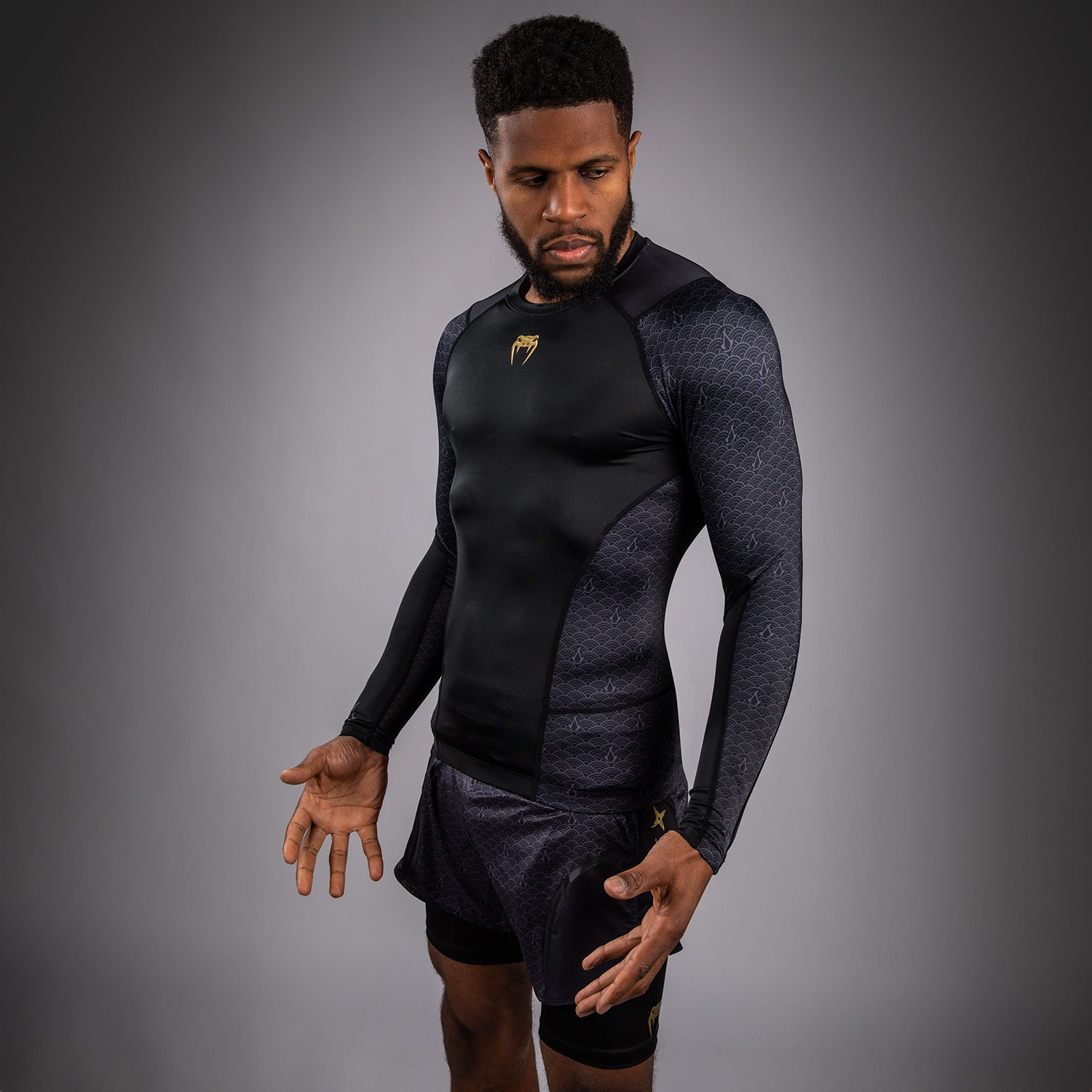 Rashguard Manches Longues Venum x Assassin's Creed Shadows - Noir - product-type_T-Shirts de Compression