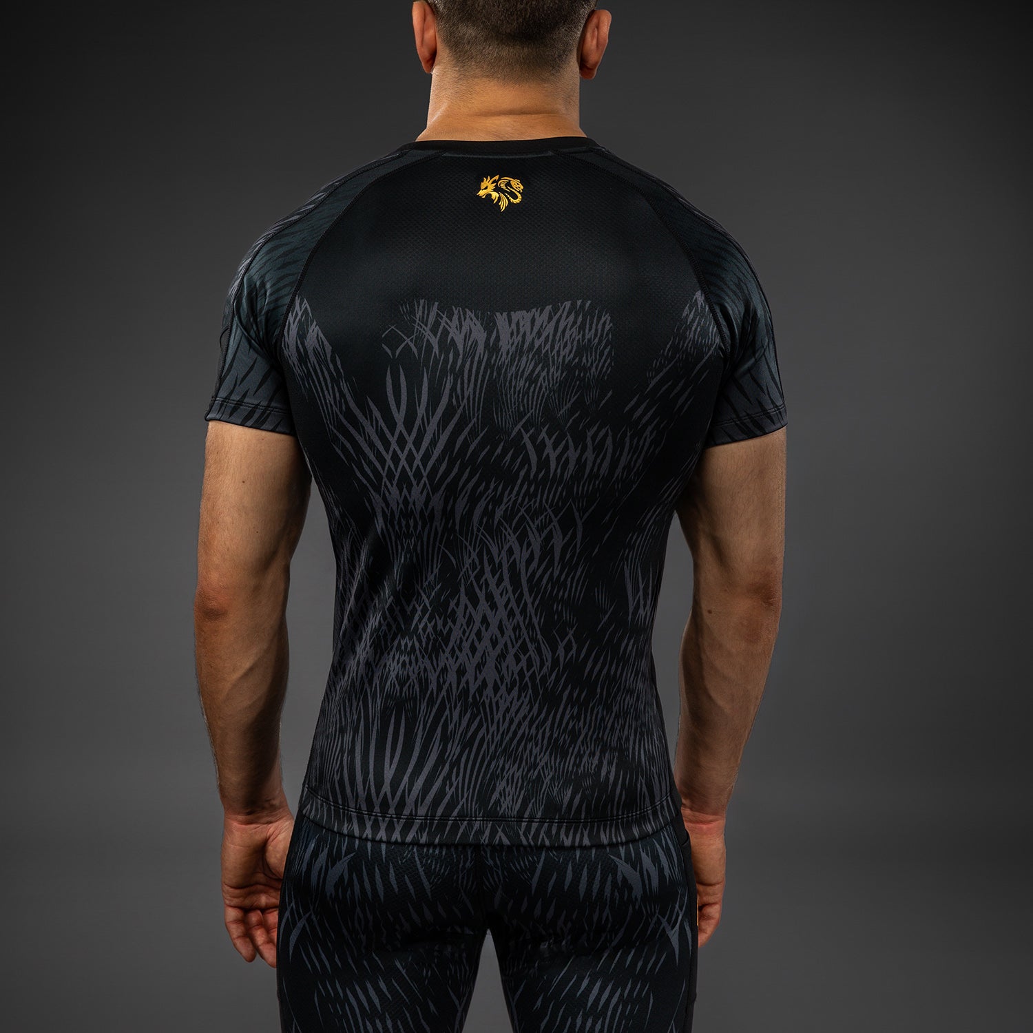 Rashguard à manches courtes Venum x Chimaev - Noir/Gris - product-type_T-Shirts de Compression