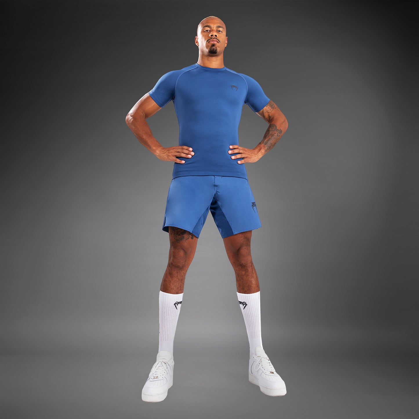 Rashguard à manches courtes pour hommes Venum Contender - Bleu - product-type_T-Shirts de Compression