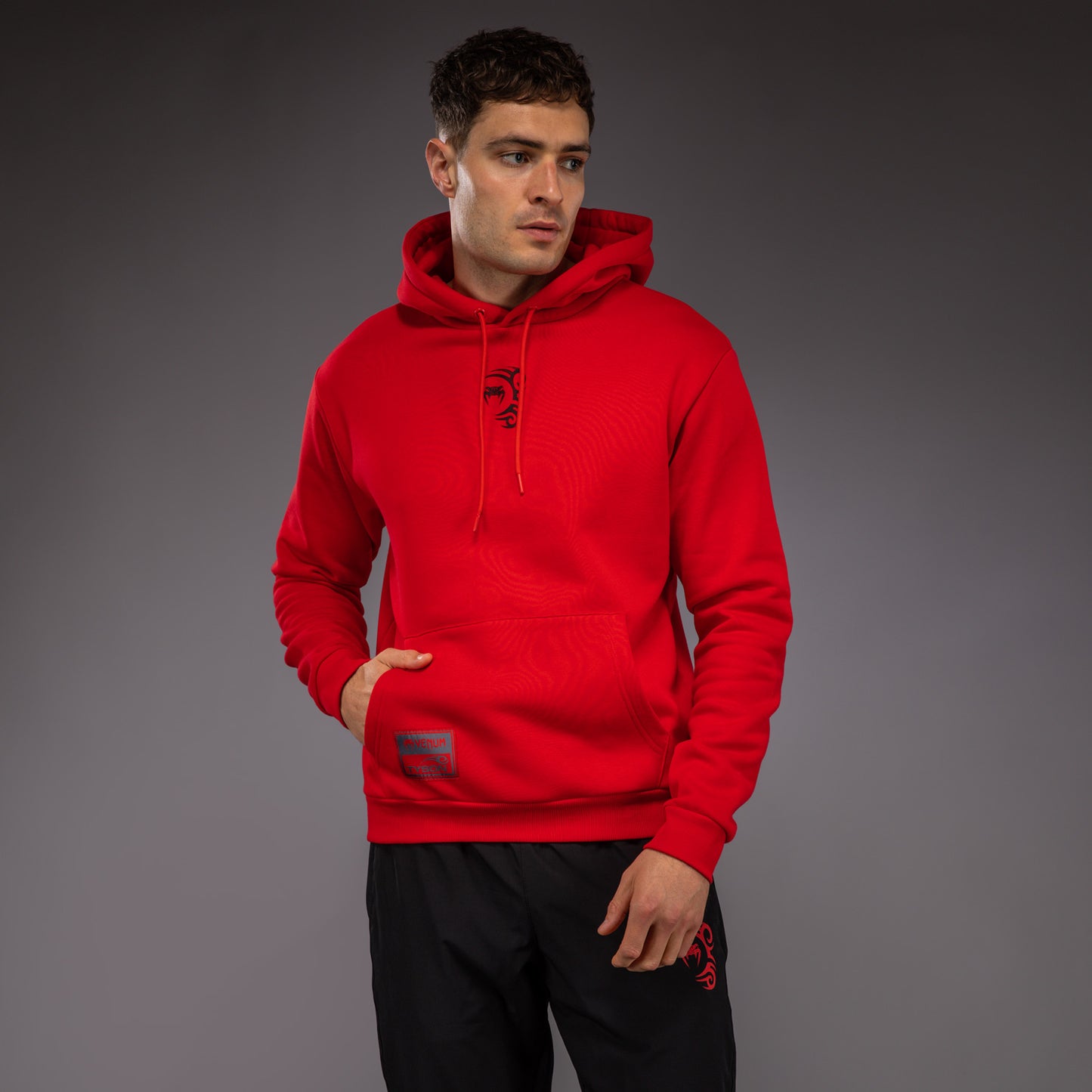 Sweat à capuche Venum x Mike Tyson Tiger - Rouge Intense/Noir Profond