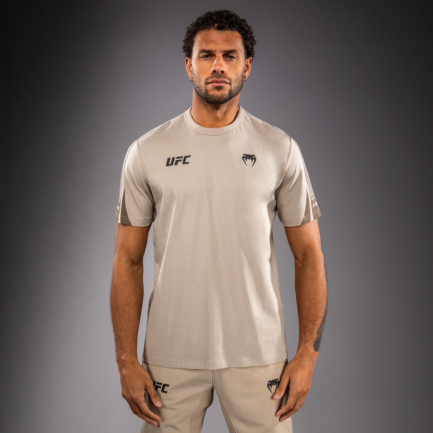 T-shirt à Manches Courtes pour Homme Venum UFC Unity by Venum Authentic Fight Week - Sable