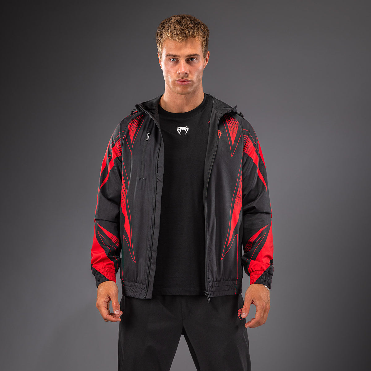 Veste de survêtement Venum Amazonia Reborn - Noir/Rouge