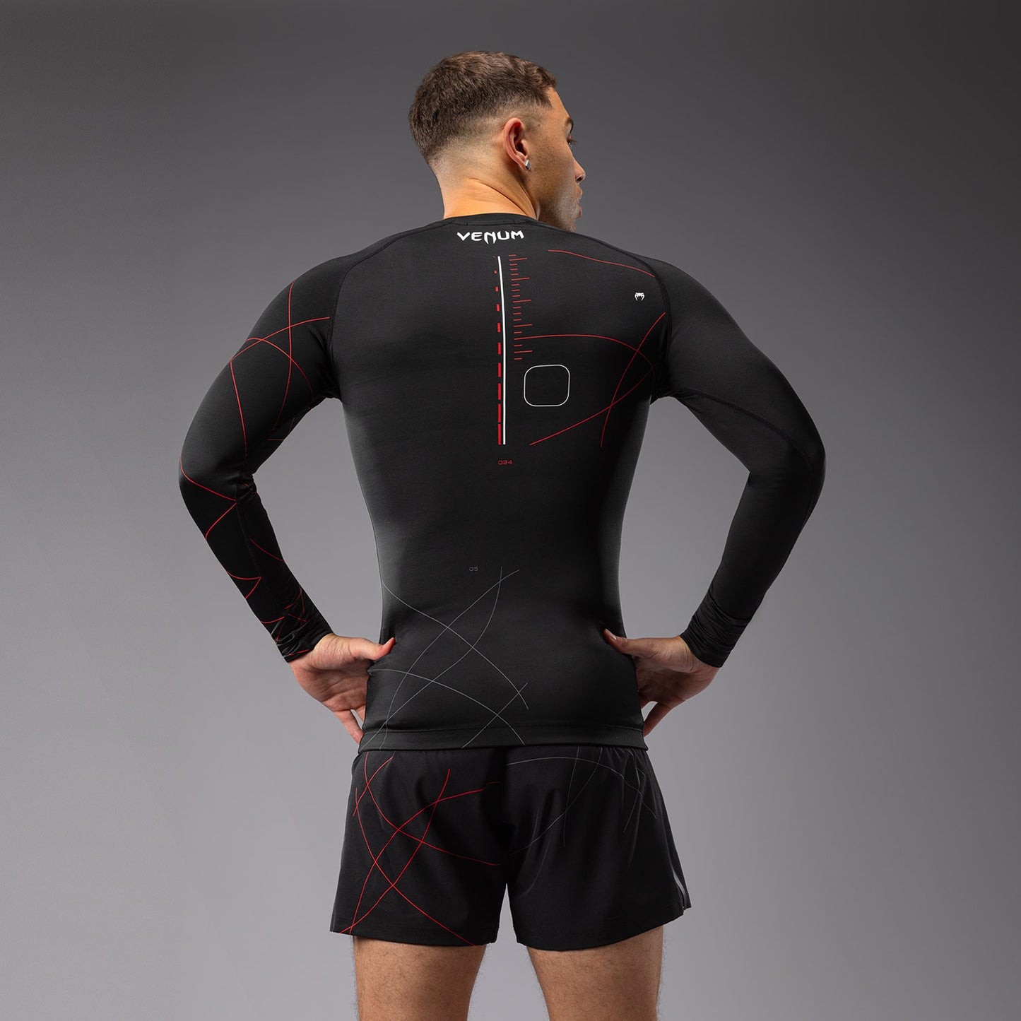 Rashguard Manches Longues Venum Tactical XT- Noir/Rouge Feu - product-type_T-Shirts de Compression