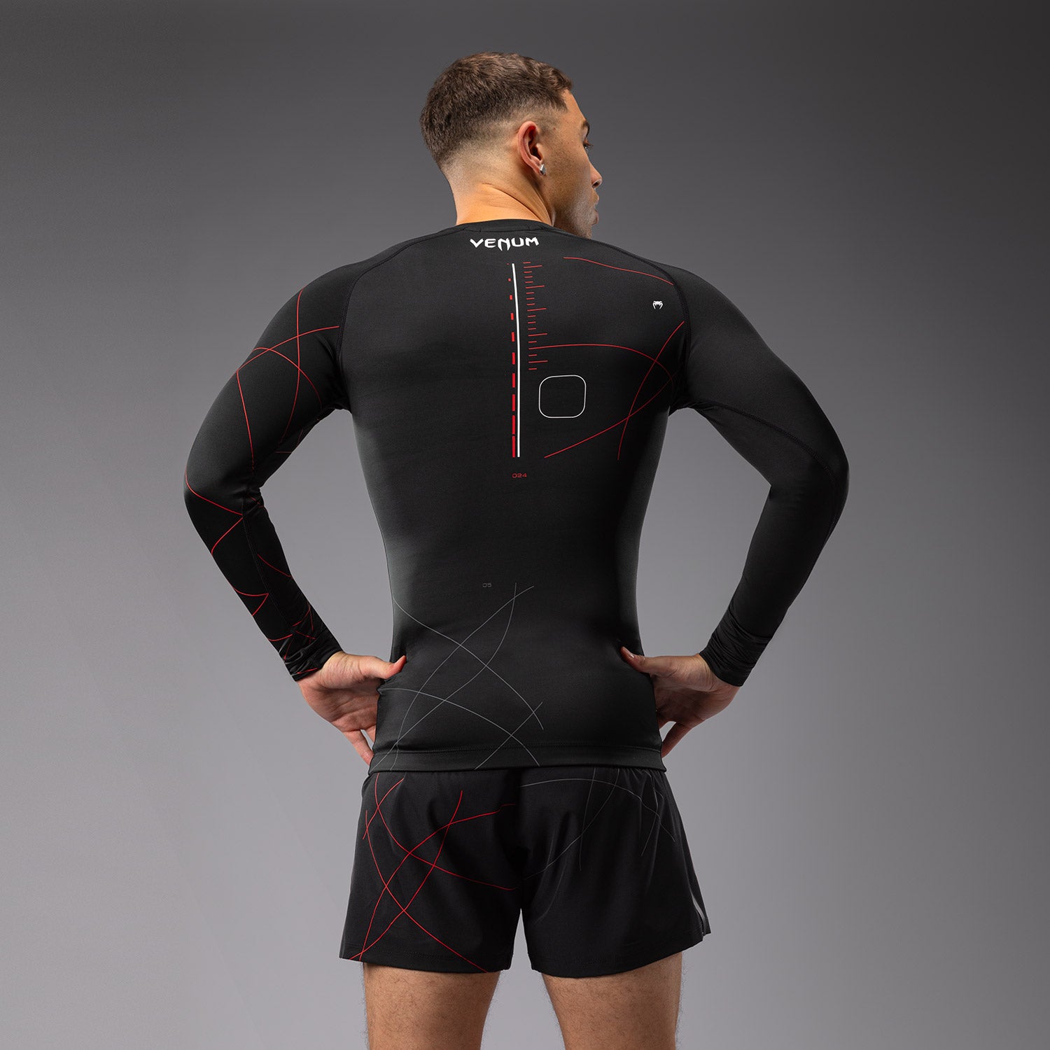 Rashguard Manches Longues Venum Tactical XT- Noir/Rouge Feu - product-type_T-Shirts de Compression