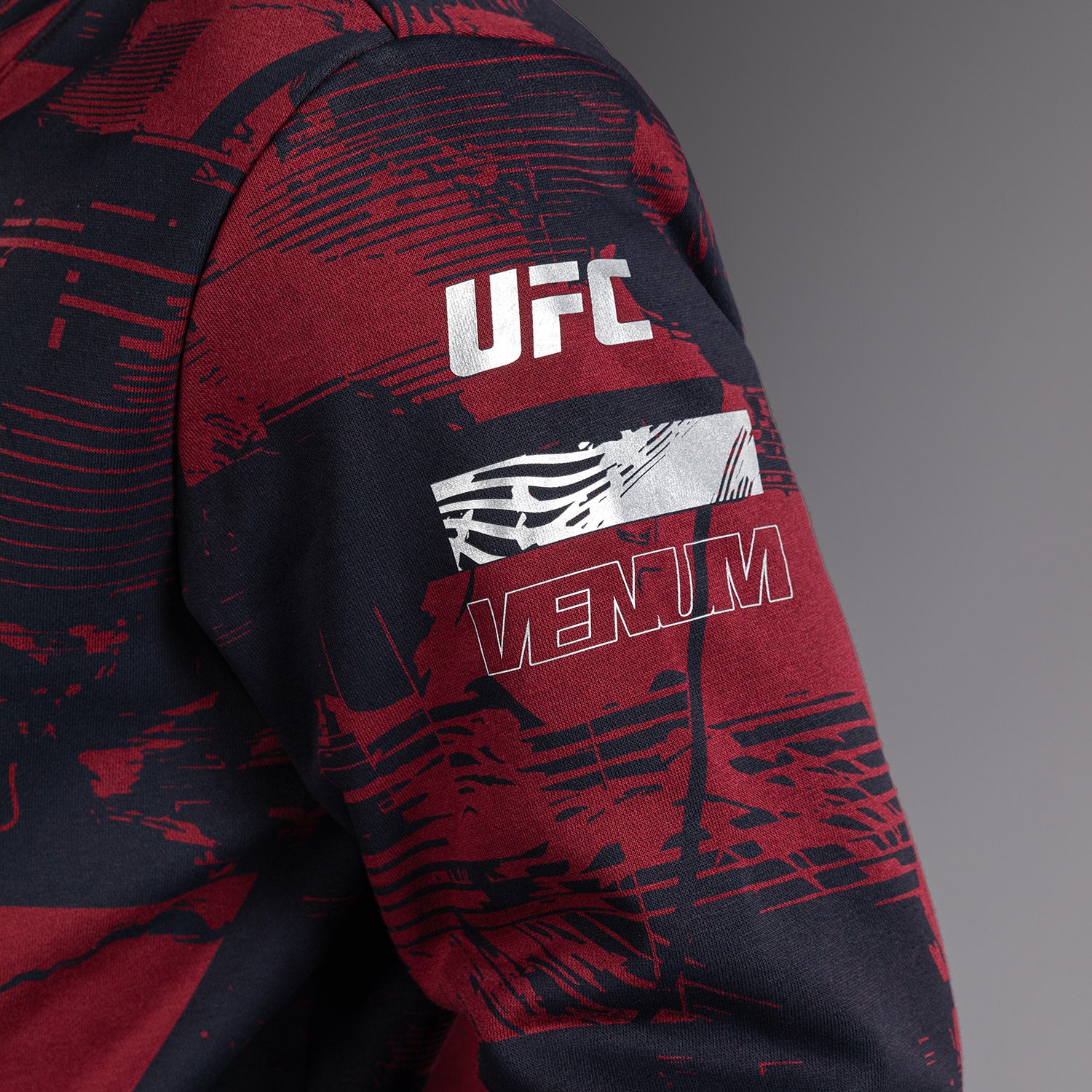 Sweat à capuche Homme UFC Zenith by Venum Authentic Fight Week - Bleu marine/Bordeaux/Argent - product-type_Sweatshirts