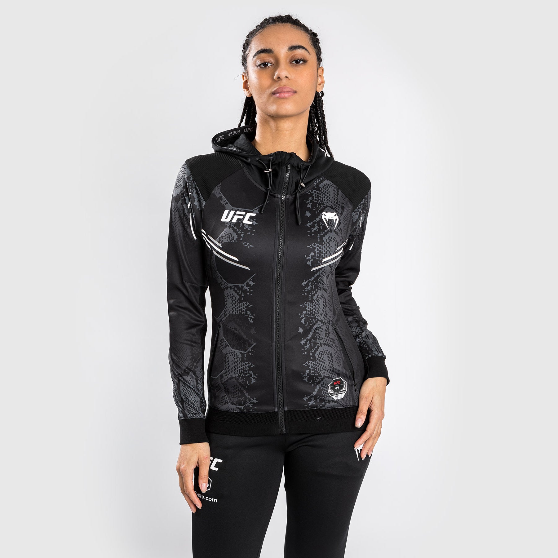 Veste à Capuche Personnalisée pour Femmes UFC Adrenaline by Venum Authentic Fight Night - Noir - product-type_Vestes