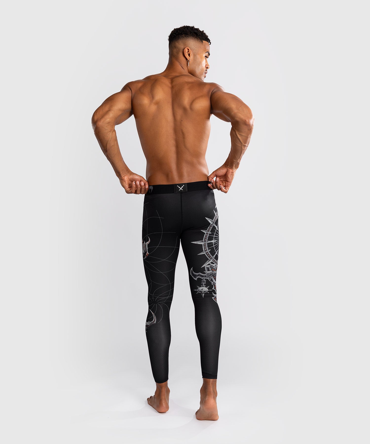 Pantalon de Compression pour Hommes Venum Gladiator 5.0 - Noir/Argent - product-type_Pantalons de Compression