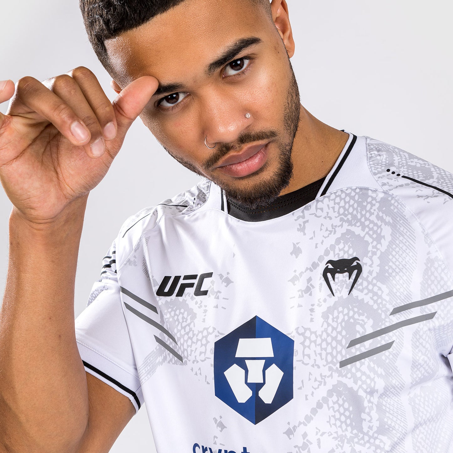 T-shirt Technique Personnalisé pour Hommes UFC Adrenaline by Venum Authentic Fight Night - Blanc - product-type_T-Shirts Dry Tech