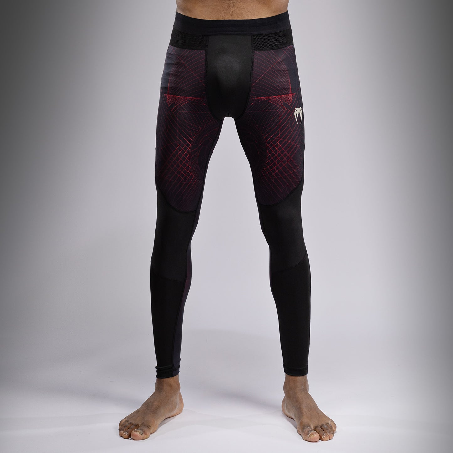 Pantalon de Compression Venum G-Fit Air pour Hommes - Noir Profond/Rouge Feu - product-type_Pantalons de Compression