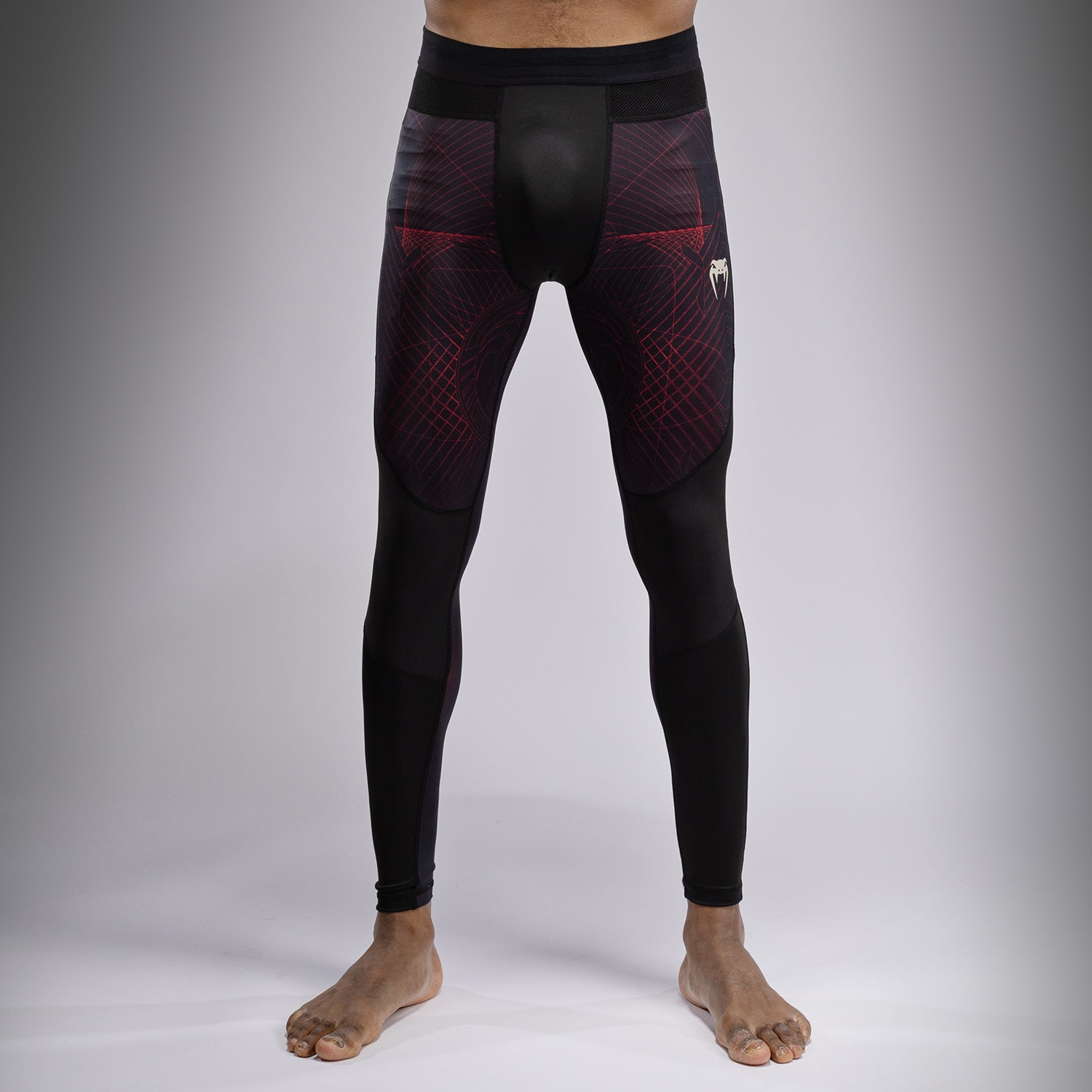 Pantalon de Compression Venum G-Fit Air pour Hommes - Noir Profond/Rouge Feu - product-type_Pantalons de Compression