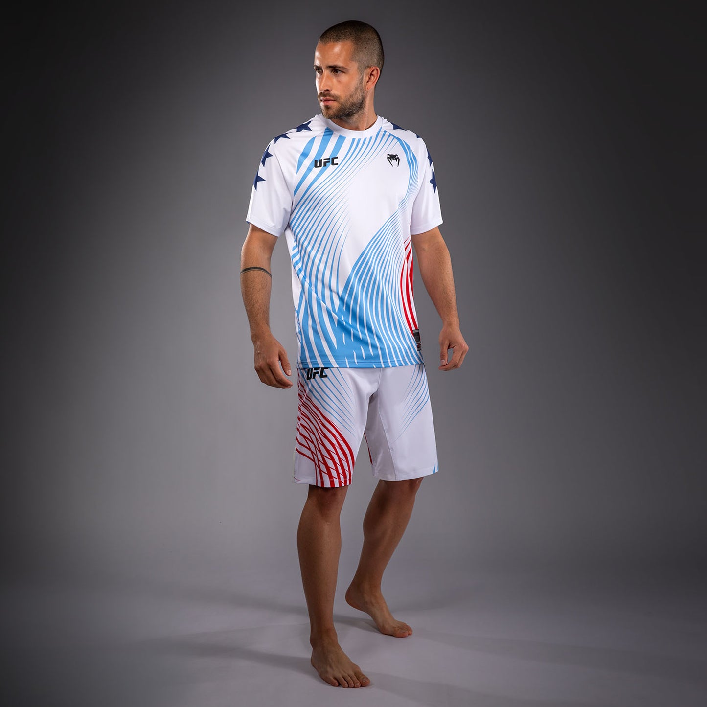 Official UFC Freedom 250 by Venum Authentic Fight Night Maillot Walkout pour homme - Blanc - product-type_T-Shirts Dry Tech