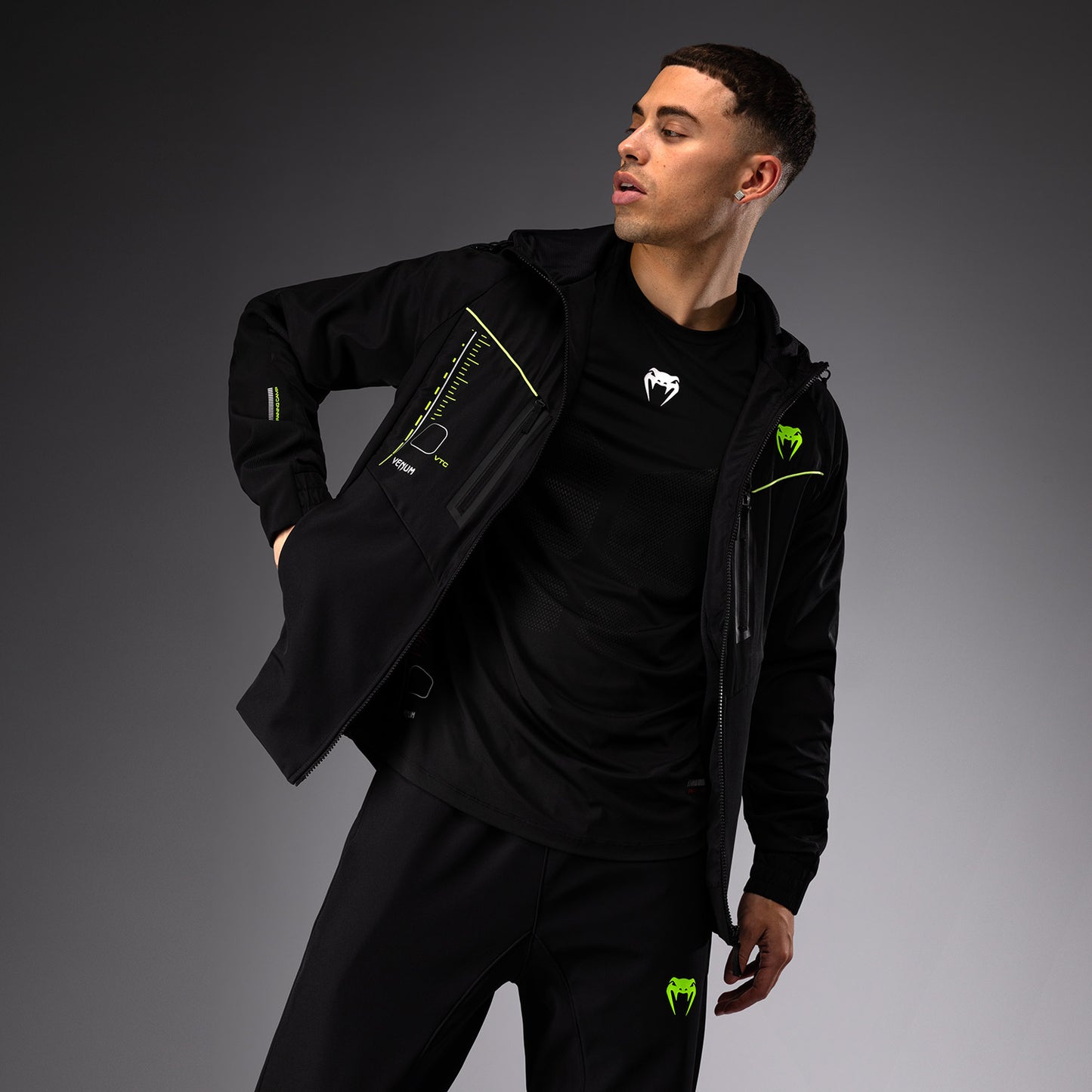 Veste de survêtement Venum Training Camp 4.0 - Noir/Vert Fluo - product-type_Vestes