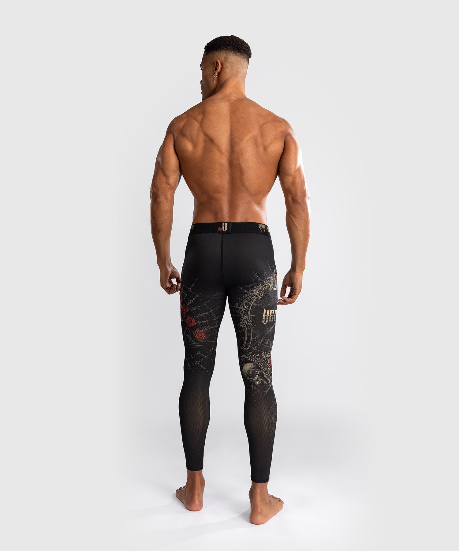 Pantalon de Compression pour Hommes Venum Santa Muerte 5.0 - Noir Profond/Or - product-type_Pantalons de Compression