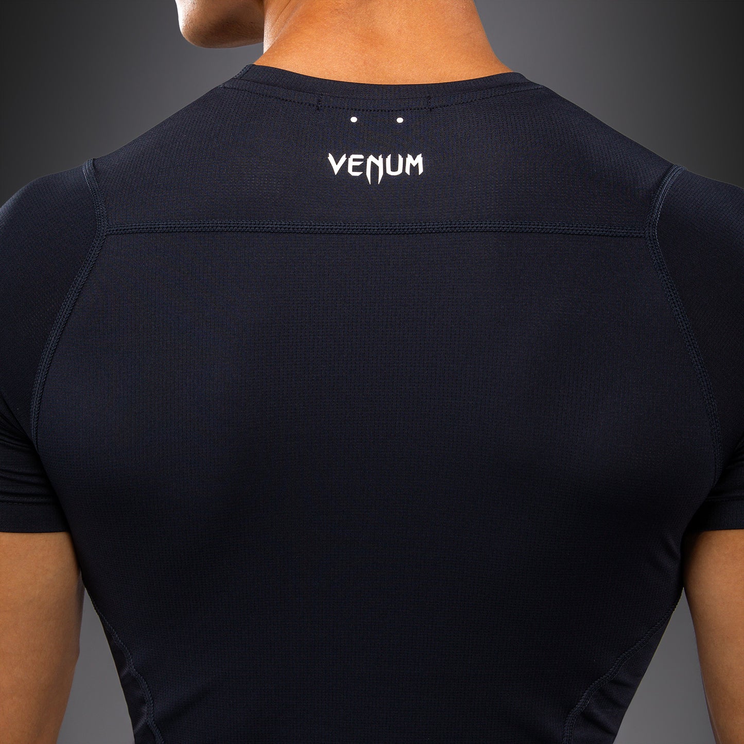 Rashguard à Manches Courtes Venum G-Core - Bleu Marine/Blanc