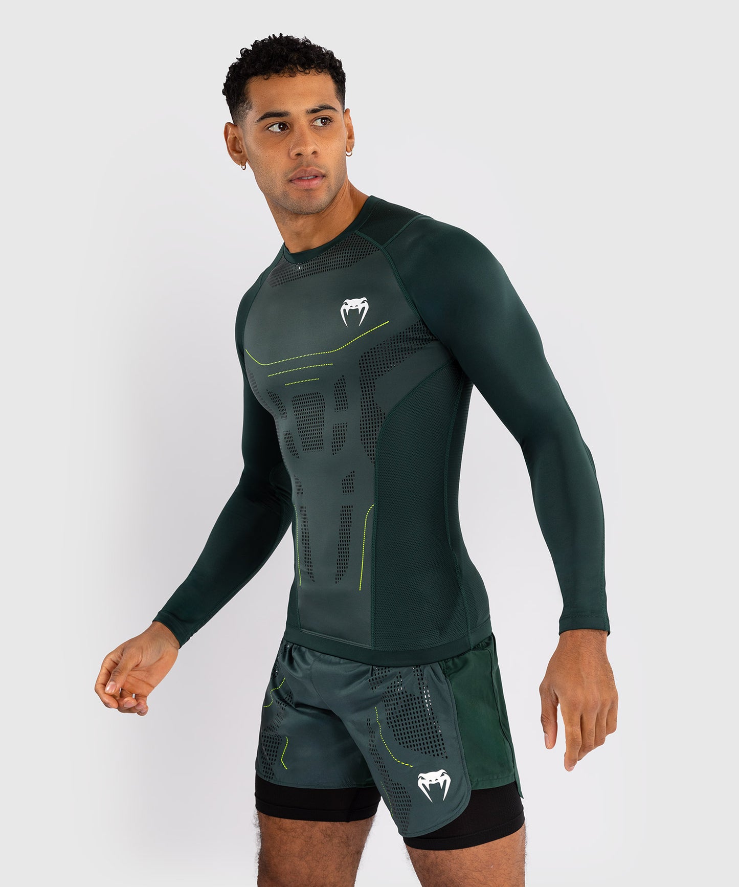 Rashguard Venum Technical 3.0 - Vert Forêt - product-type_T-Shirts de Compression