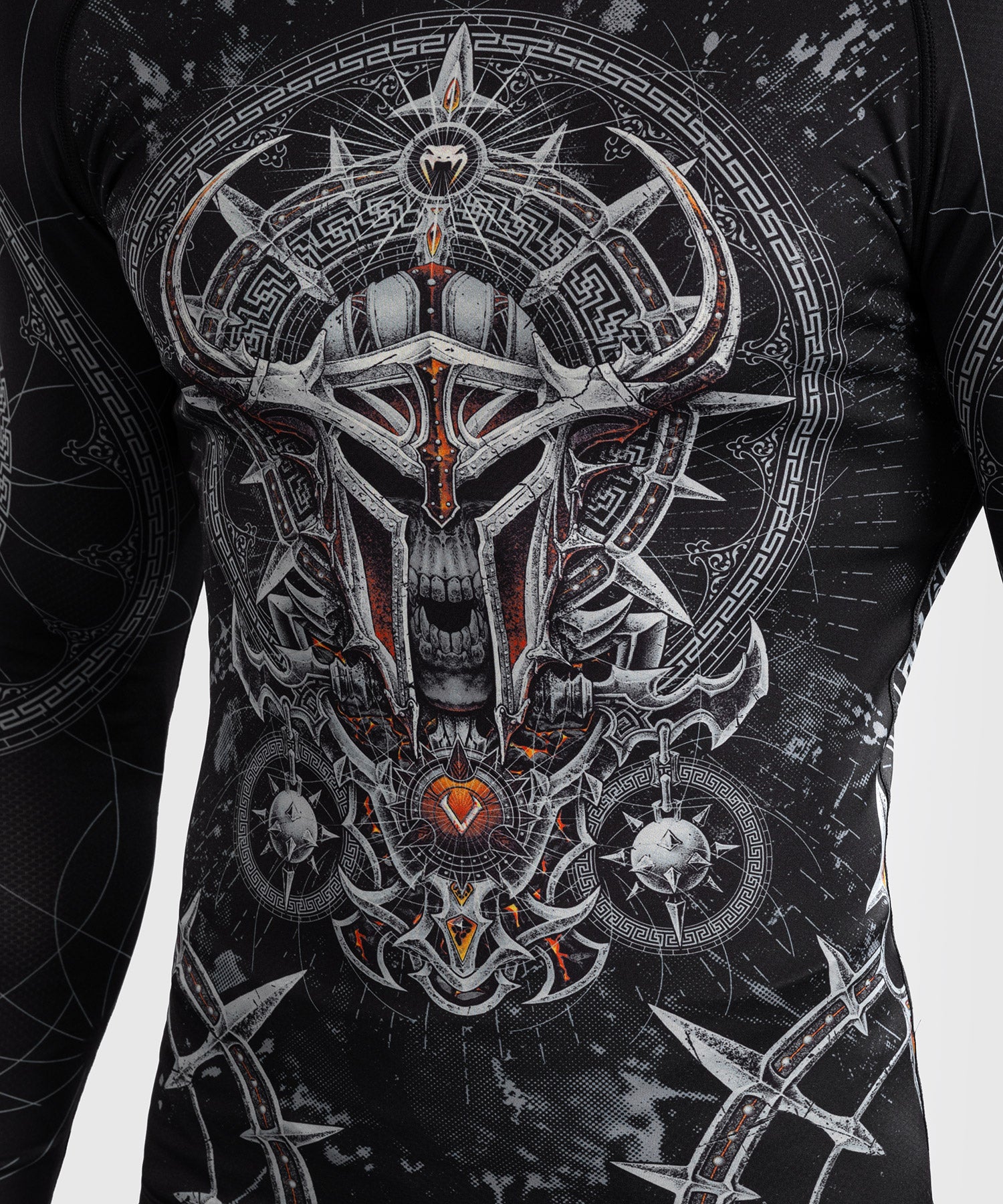 Rashguard à Manches Longues pour Hommes Venum Gladiator 5.0 - Noir/Argent - product-type_T-Shirts de Compression