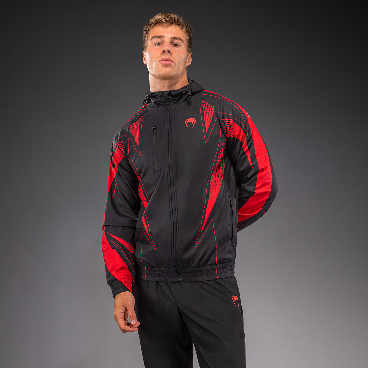 Veste de survêtement Venum Amazonia Reborn - Noir/Rouge