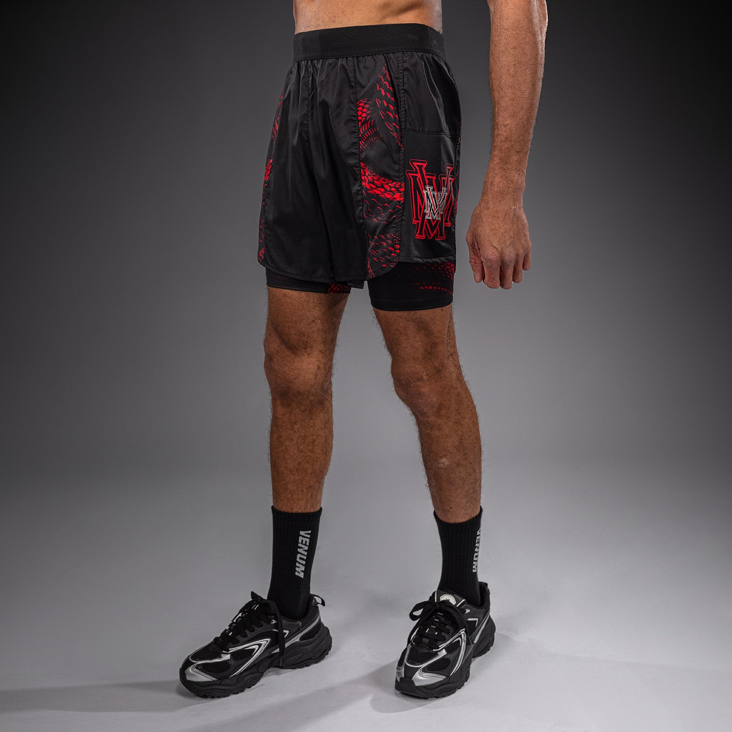 Short d’Entraînement Venum Matupa - Noir/Rouge/Argent - product-type_Shorts de training