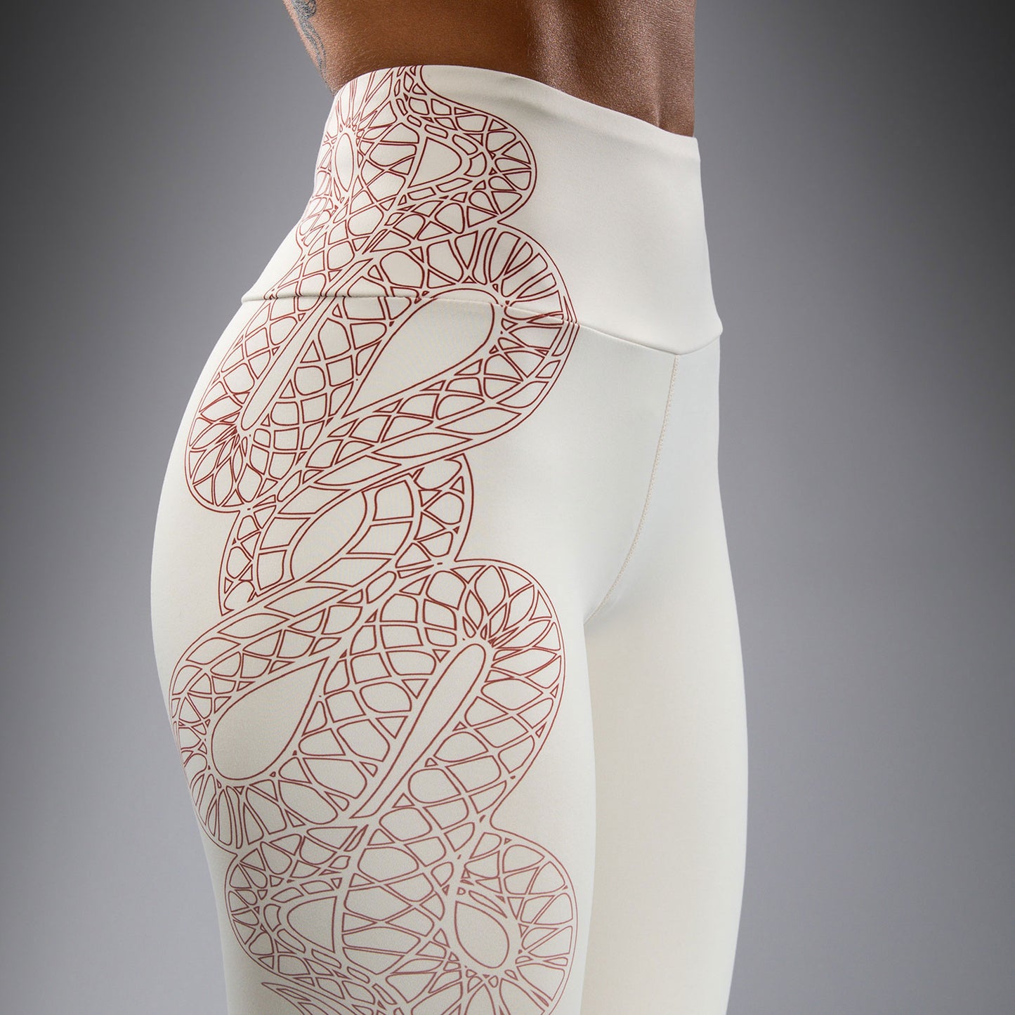 Legging Venum Serpenti – Ivoire/Bordeaux - product-type_Leggings