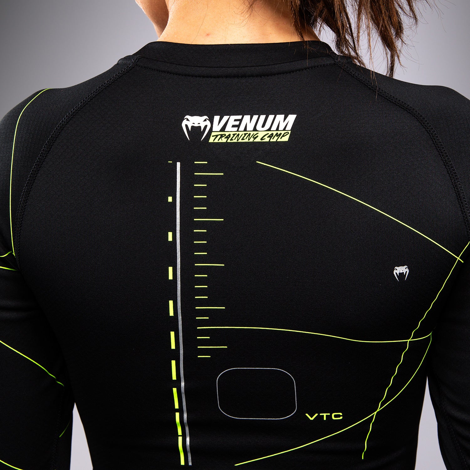 Rashguard Manches Longues Venum Training Camp 4.0 - Noir/Vert Fluo - product-type_T-Shirts de Compression