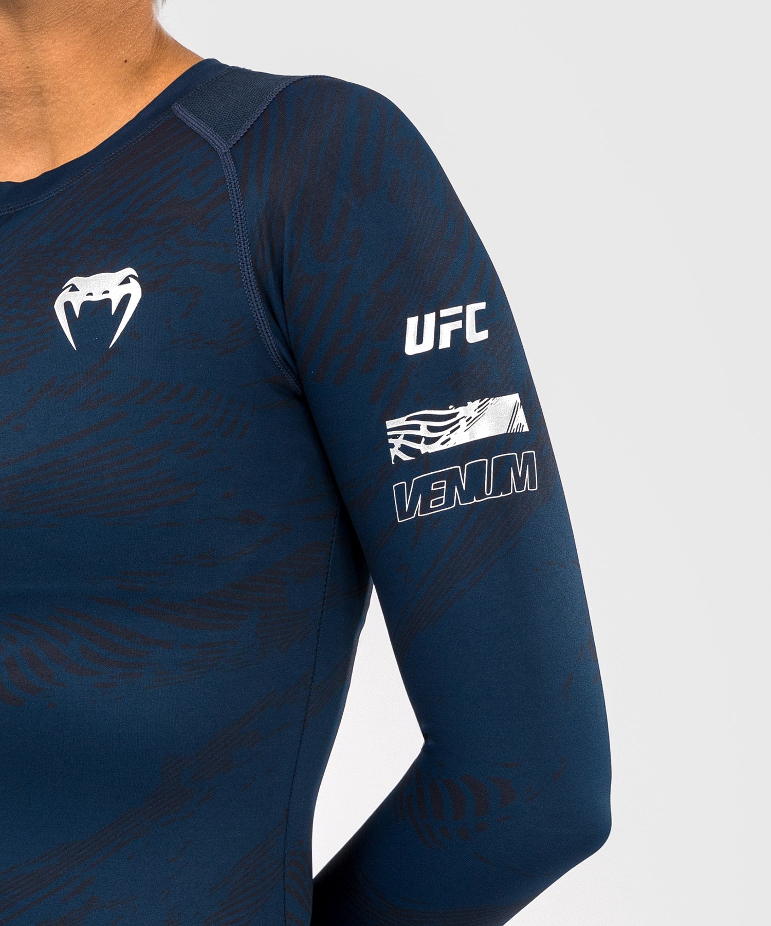 Rashguard Performance à Manches Longues pour Femmes UFC Fusion by Venum Fight Week - Bleu Océanique - product-type_T-Shirts de Compression