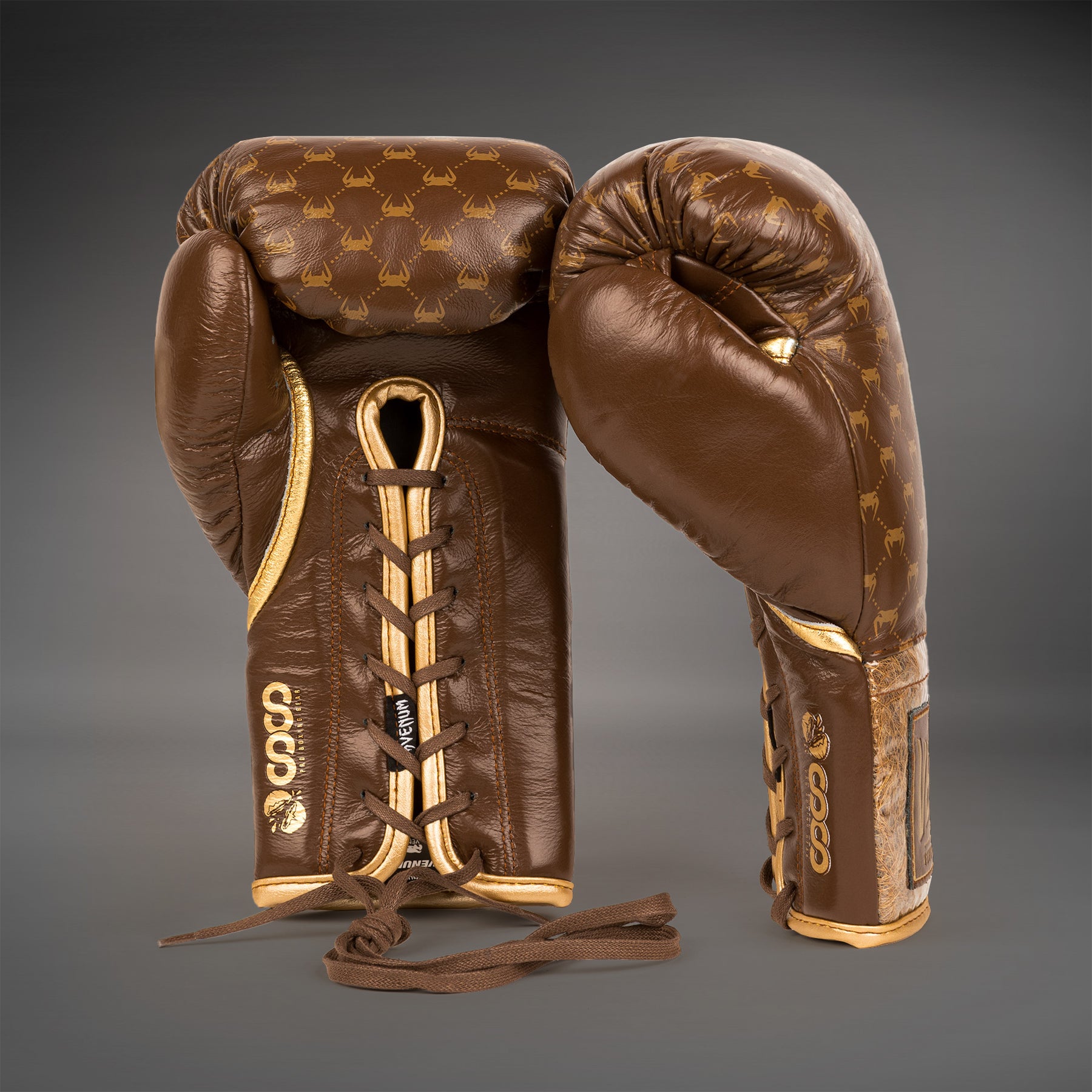 Gants de Boxe Pro avec Lacets Venum Coco Monogram - Marron Grizzly - product-type_Gants de boxe