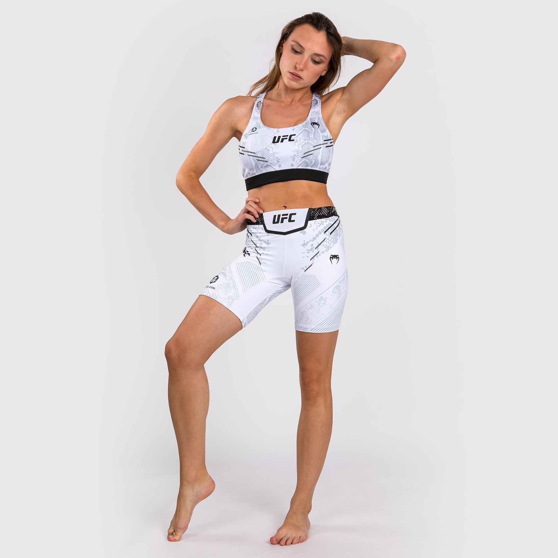 Short de compression Long Fit pour Femmes UFC Adrenaline by Venum Authentic Fight Night - White - product-type_Shorts de compression