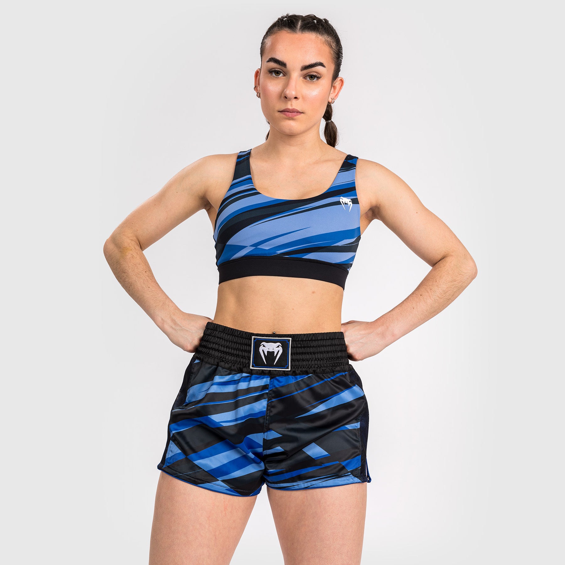 Short de Muay Thai pour Femmes Venum Abyss - Bleu Foncé - product-type_Shorts de Muay Thai