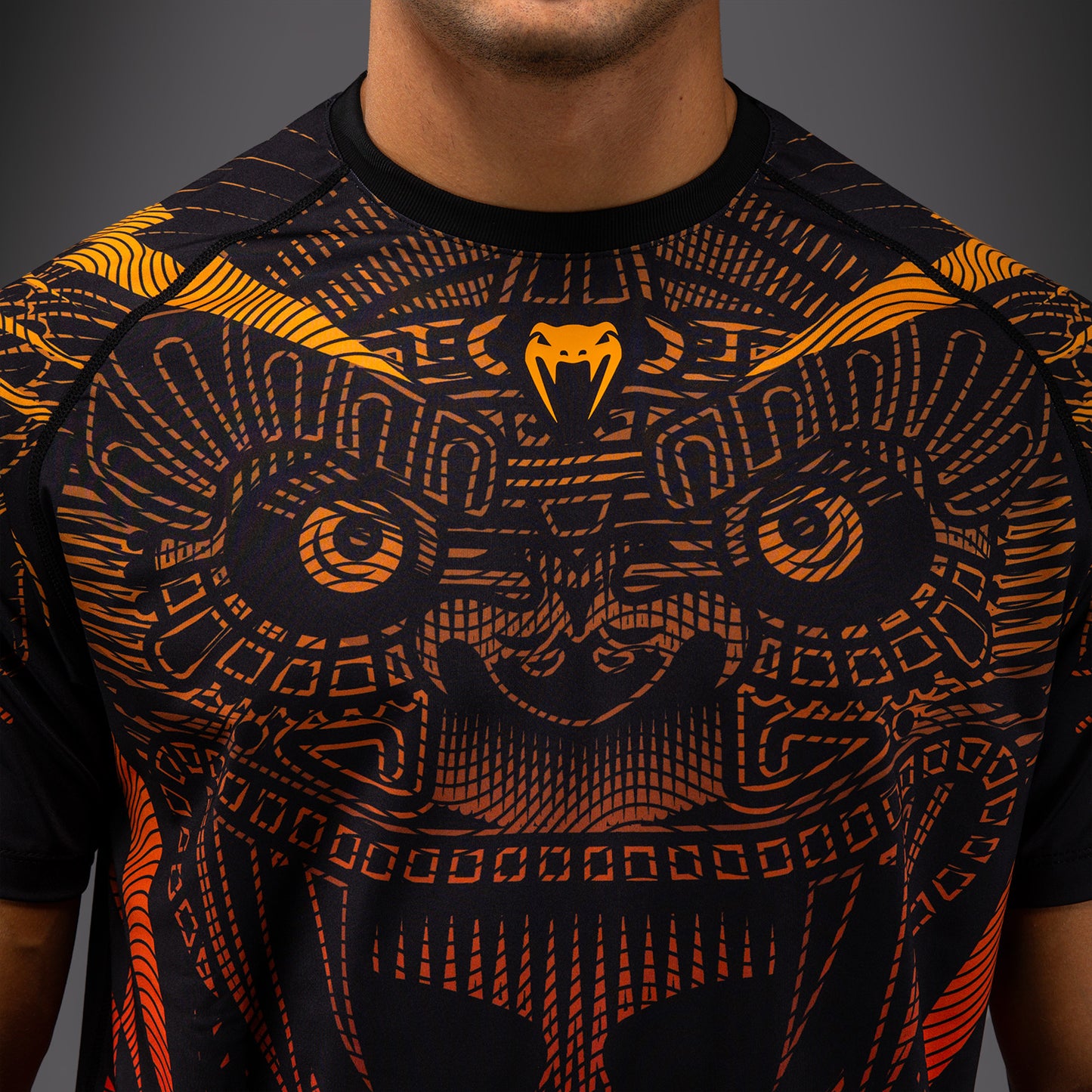 T-shirt Dry-Tech Venum Quetzal Fury - Noir/Rouge Fury/Mandarine