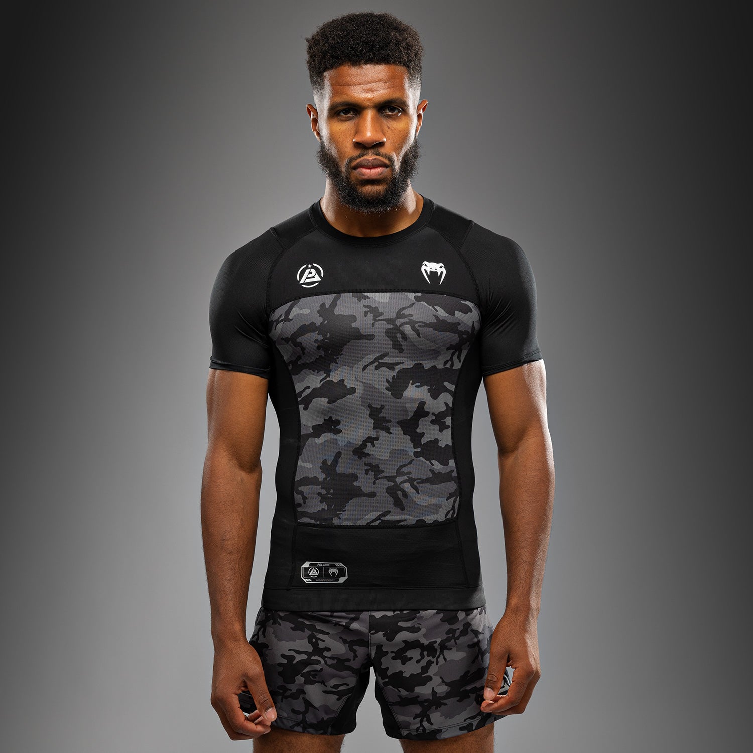 Rashguard manches courtes Venum x Polaris - Noir/Gris - product-type_T-Shirts de Compression