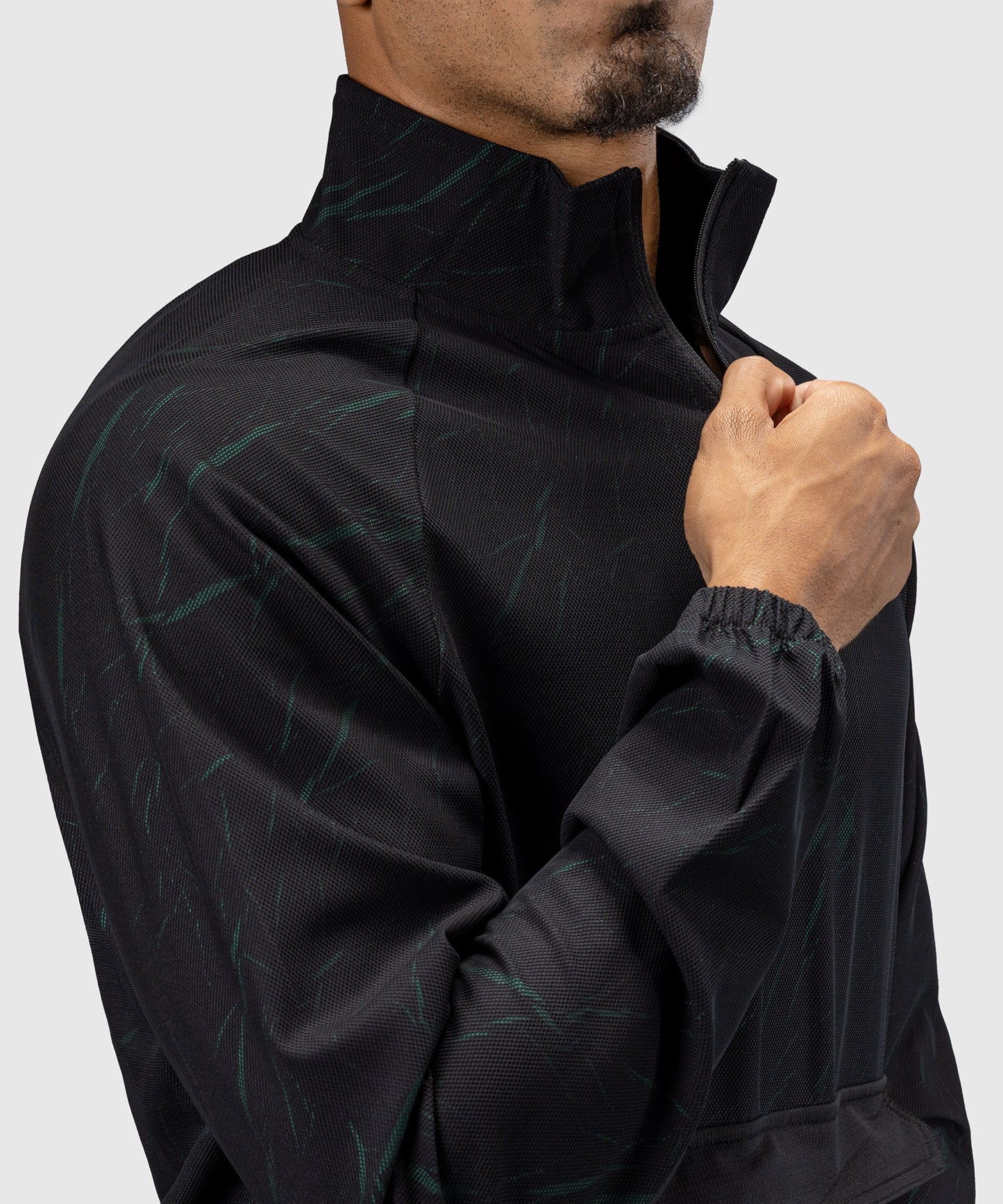 Veste de Survêtement Pour Hommes Venum Trooper - Noir/Vert Forêt - product-type_Sweatshirts