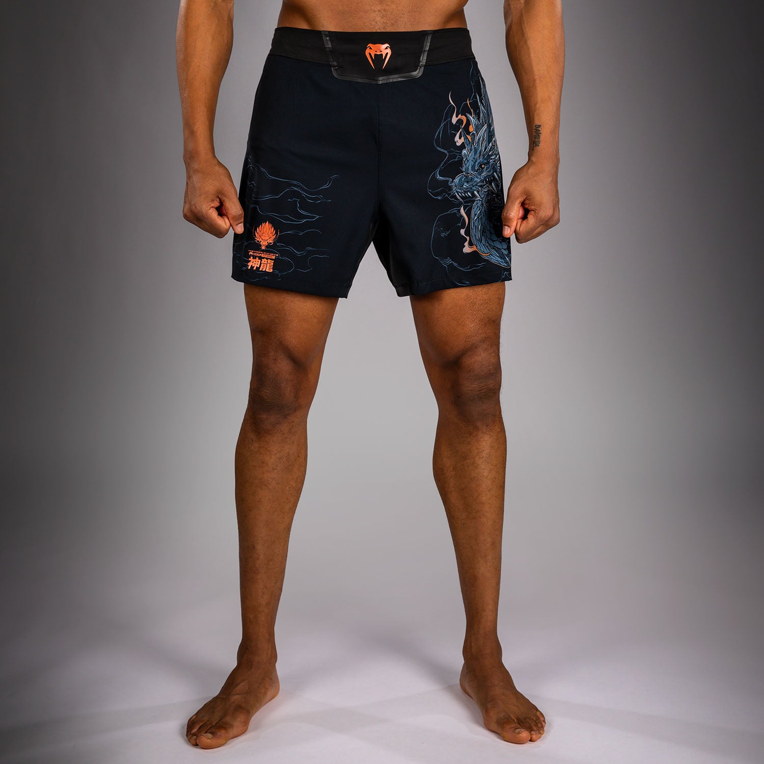 Short de Combat Venum Thunder Dragon – Noir/Gris/Cuivre - product-type_Shorts de MMA