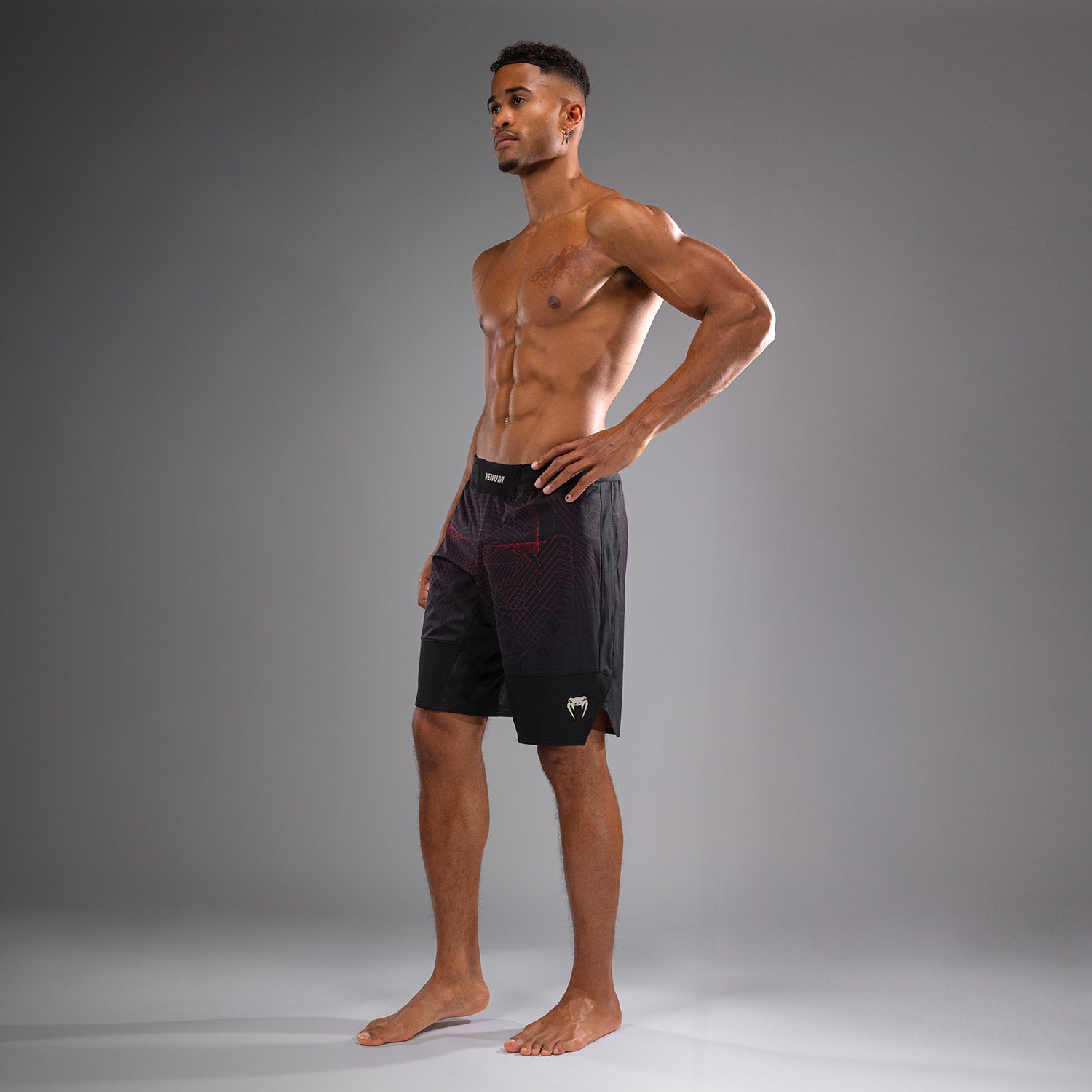 Short de Combat Venum G-Fit Air pour Hommes - Noir Profond/Rouge Feu - product-type_Shorts de MMA