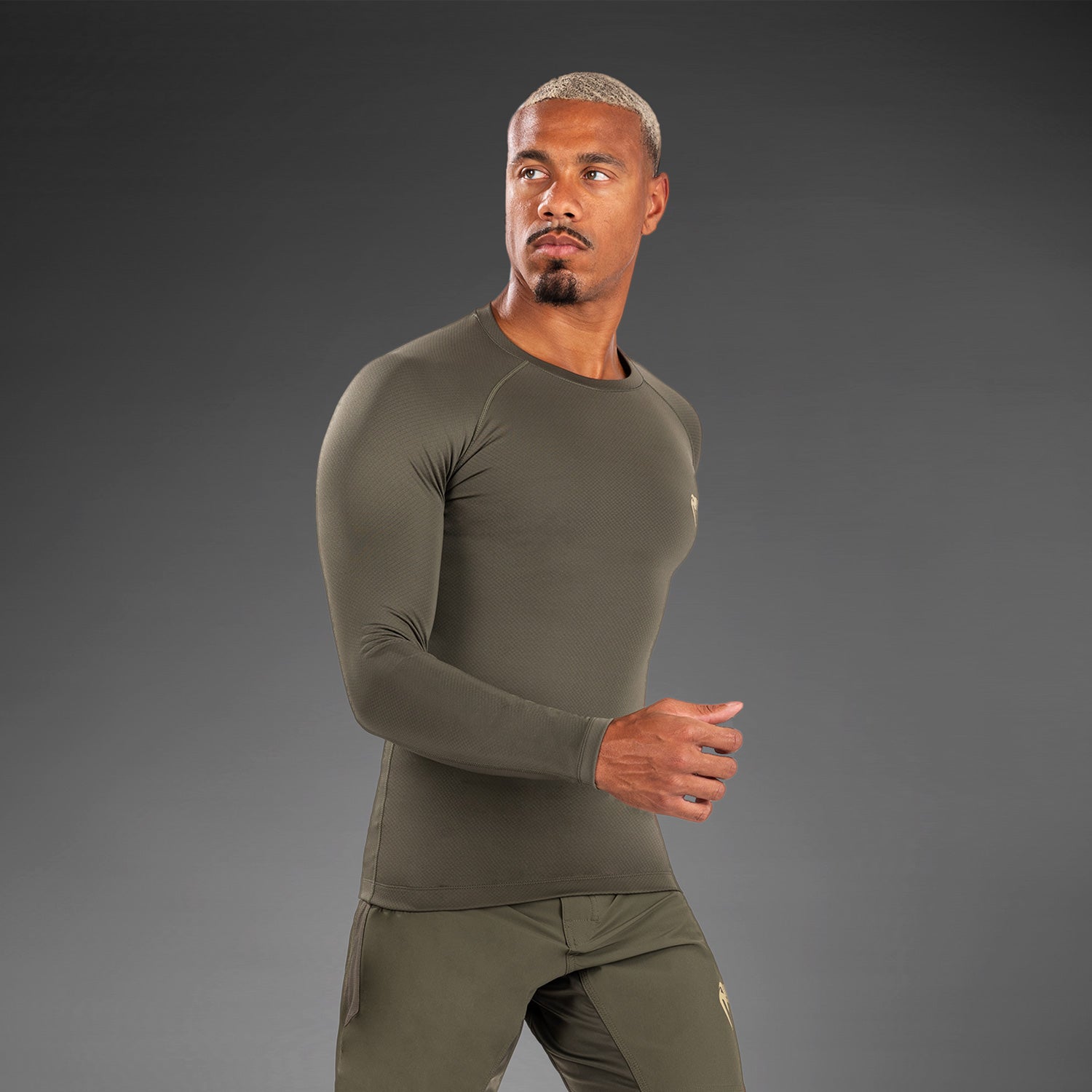 Rashguard à manches longues pour hommes Venum Contender - Kaki - product-type_T-Shirts de Compression