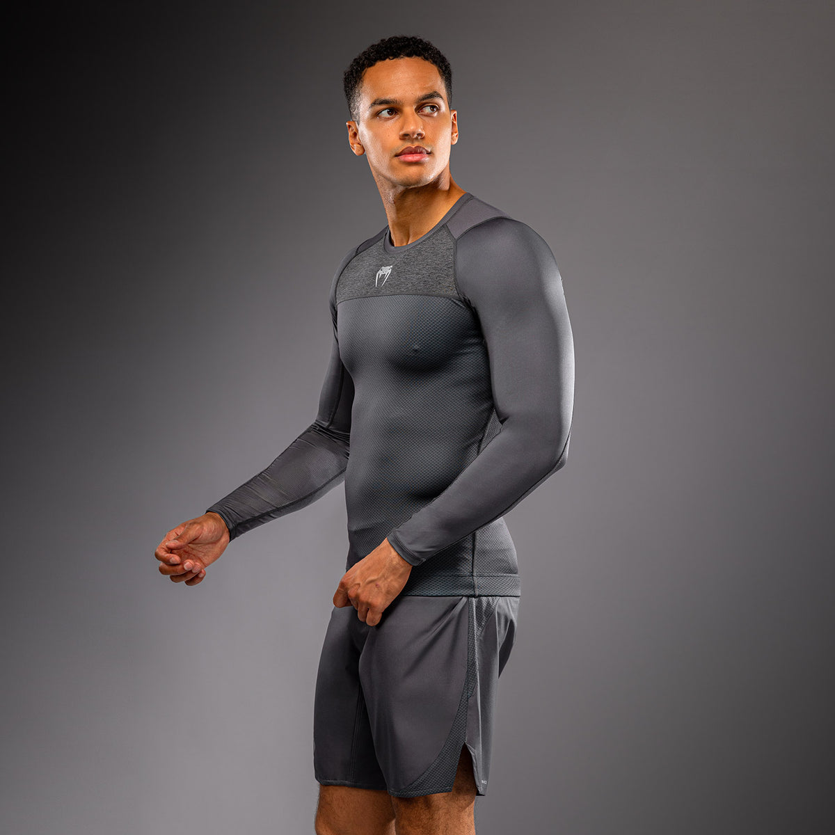 Rashguard manches longues Venum G-Fit Scale - Gris