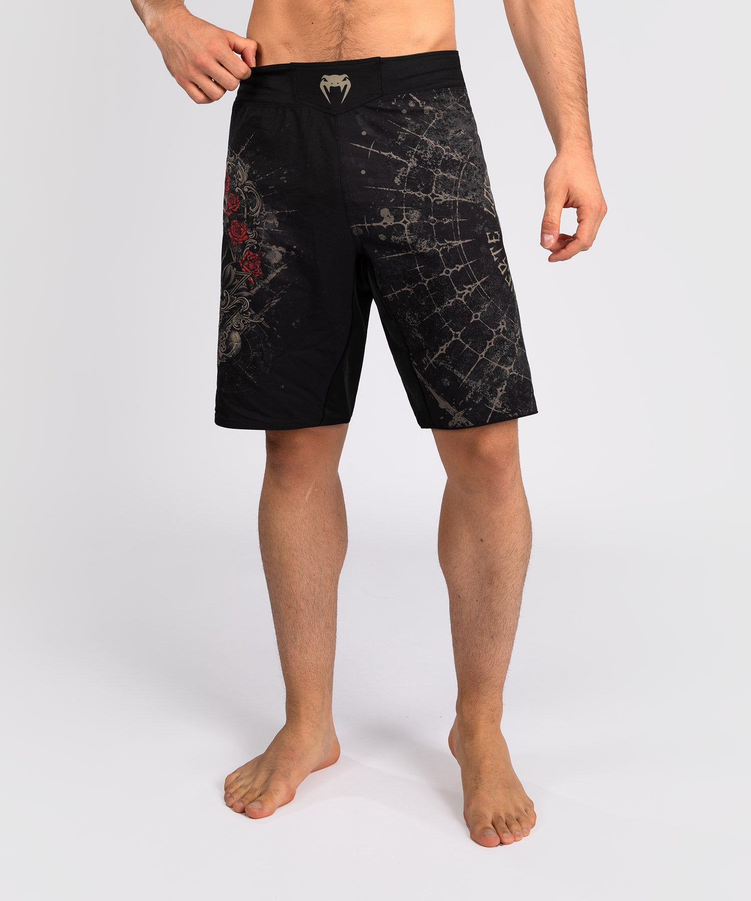 Short de Combat pour Hommes Venum Santa Muerte 5.0 - Noir Profond/Or - product-type_Shorts de MMA