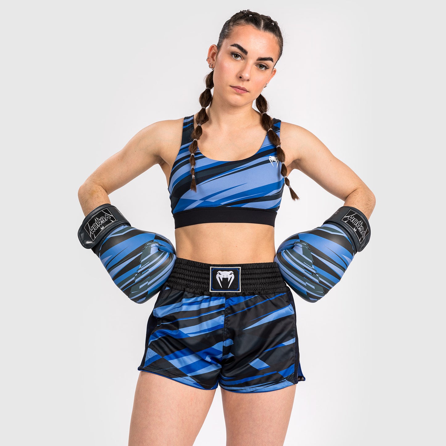 Short de Muay Thai pour Femmes Venum Abyss - Bleu Foncé - product-type_Shorts de Muay Thai
