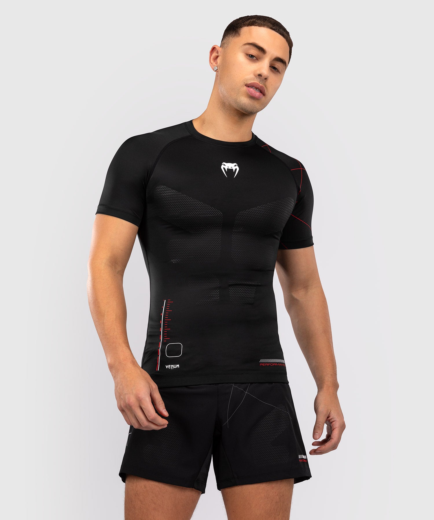 Rashguard Manches Courtes Venum Tactical XT- Noir/Rouge Feu - product-type_T-Shirts de Compression
