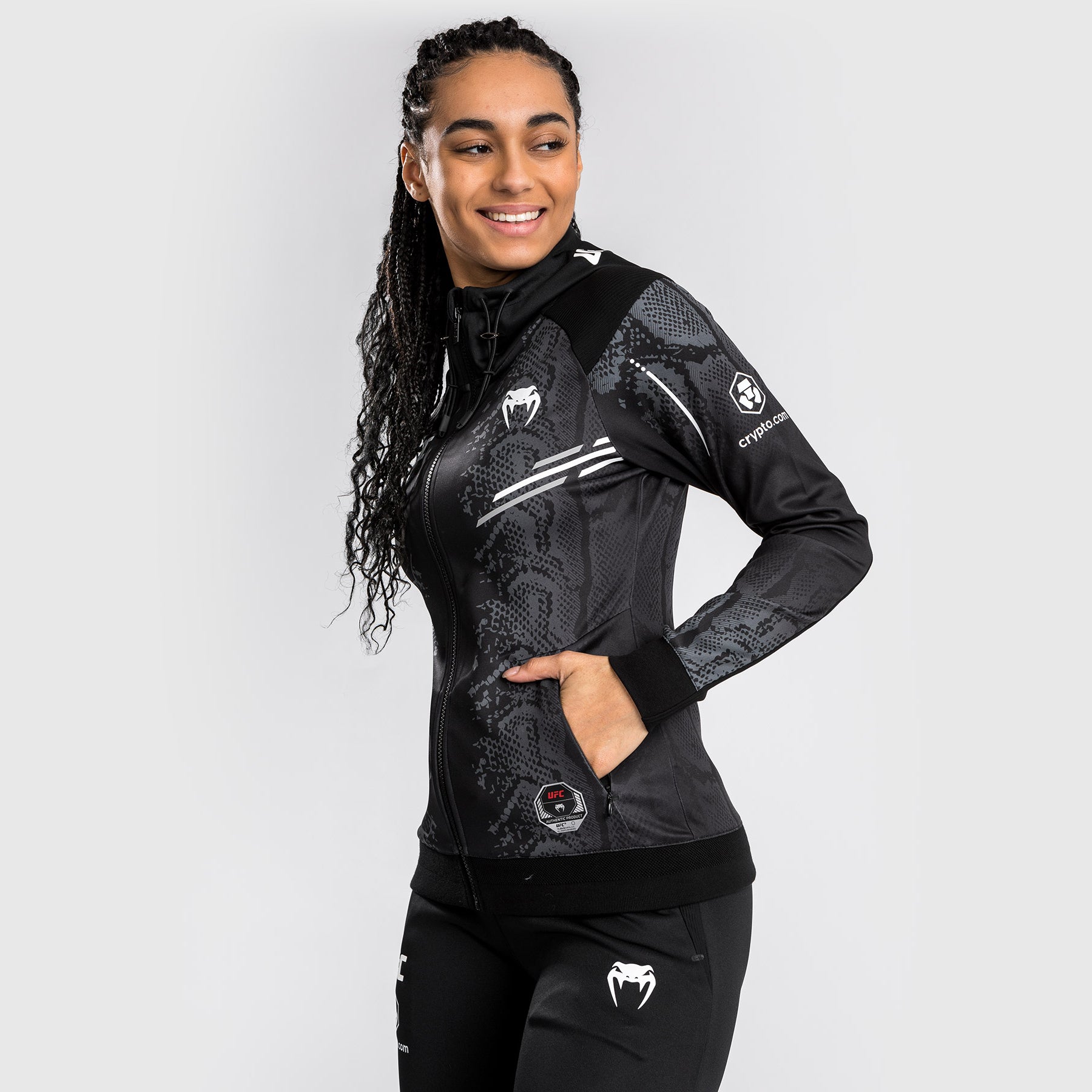 Veste à Capuche Personnalisée pour Femmes UFC Adrenaline by Venum Authentic Fight Night - Noir - product-type_Vestes