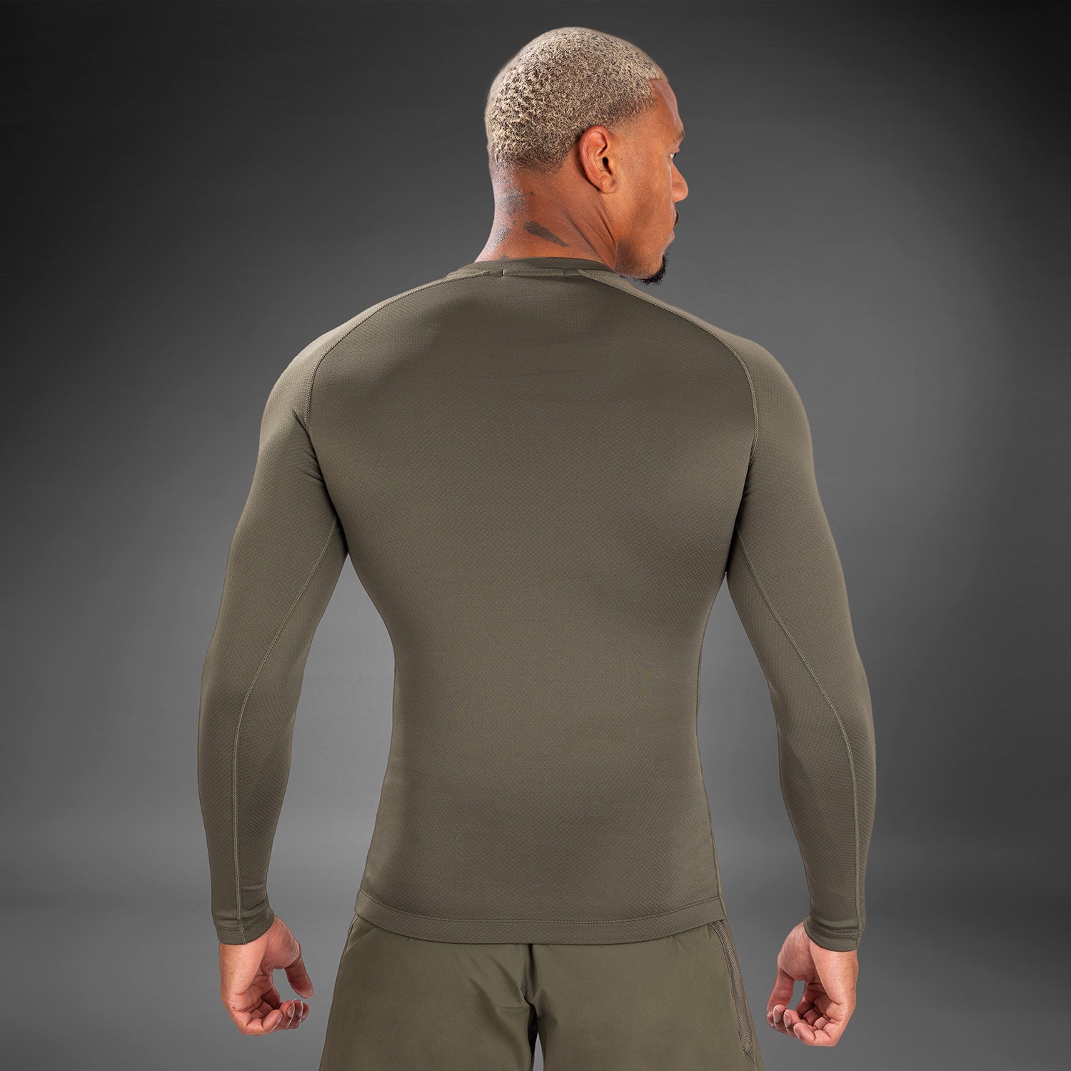 Rashguard à manches longues pour hommes Venum Contender - Kaki - product-type_T-Shirts de Compression