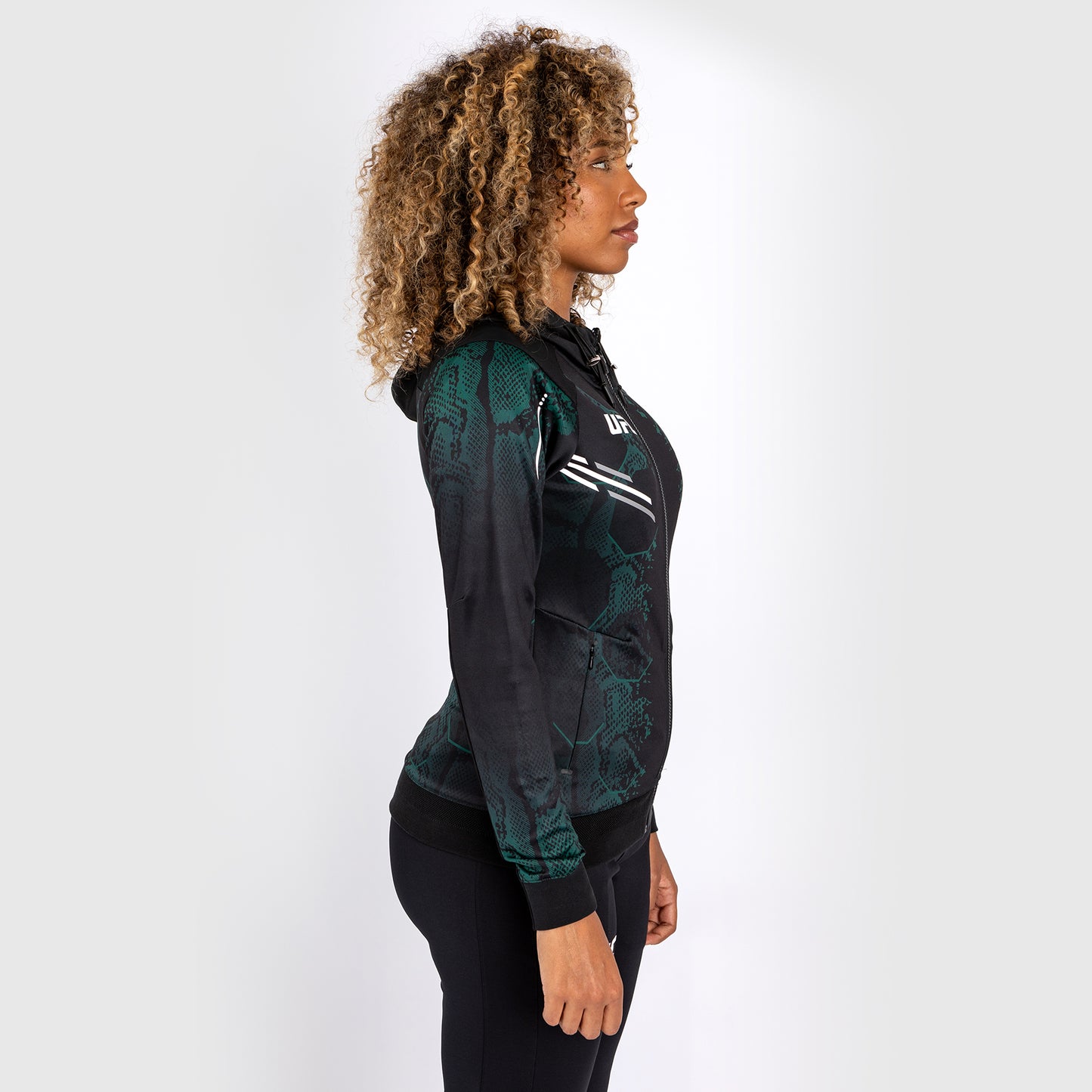 Sweat à capuche pour femmes UFC Adrenaline by Venum Authentic Fight Night - Emerald Edition - Vert/Noir - product-type_Vestes