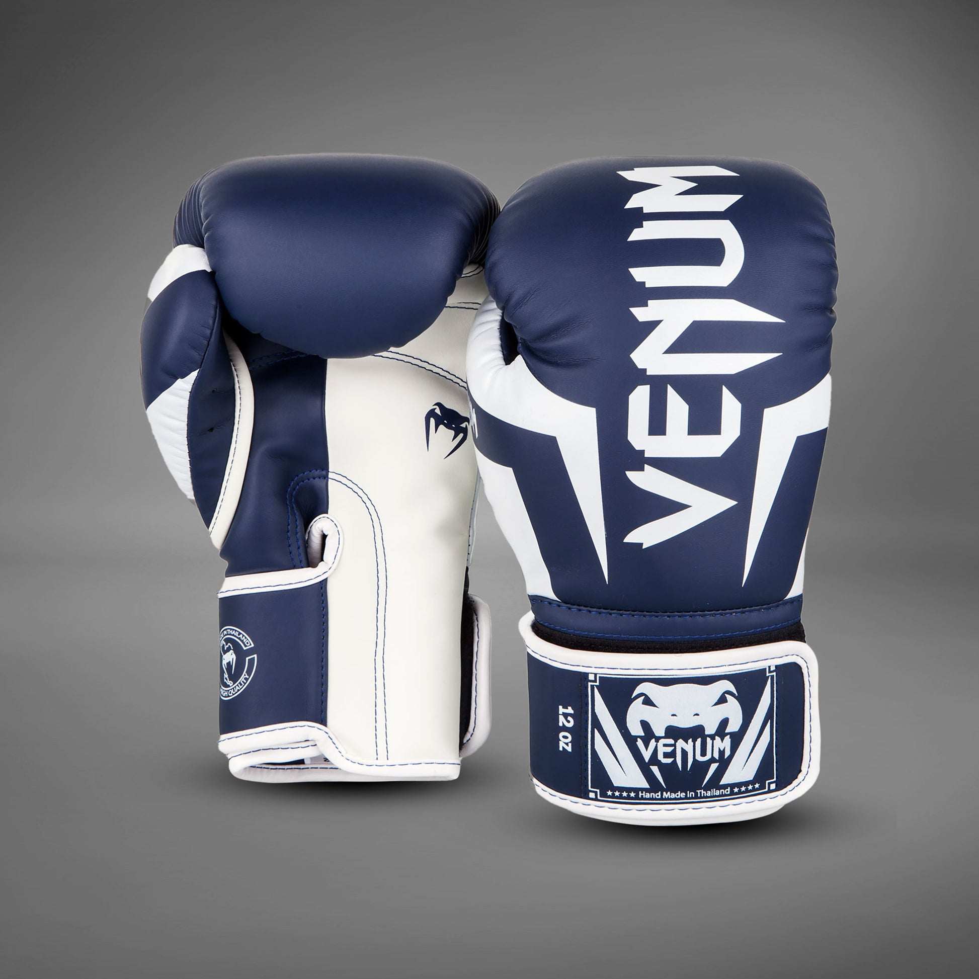 Gants de boxe Venum Elite - Blanc/Bleu Marine - product-type_Gants de boxe
