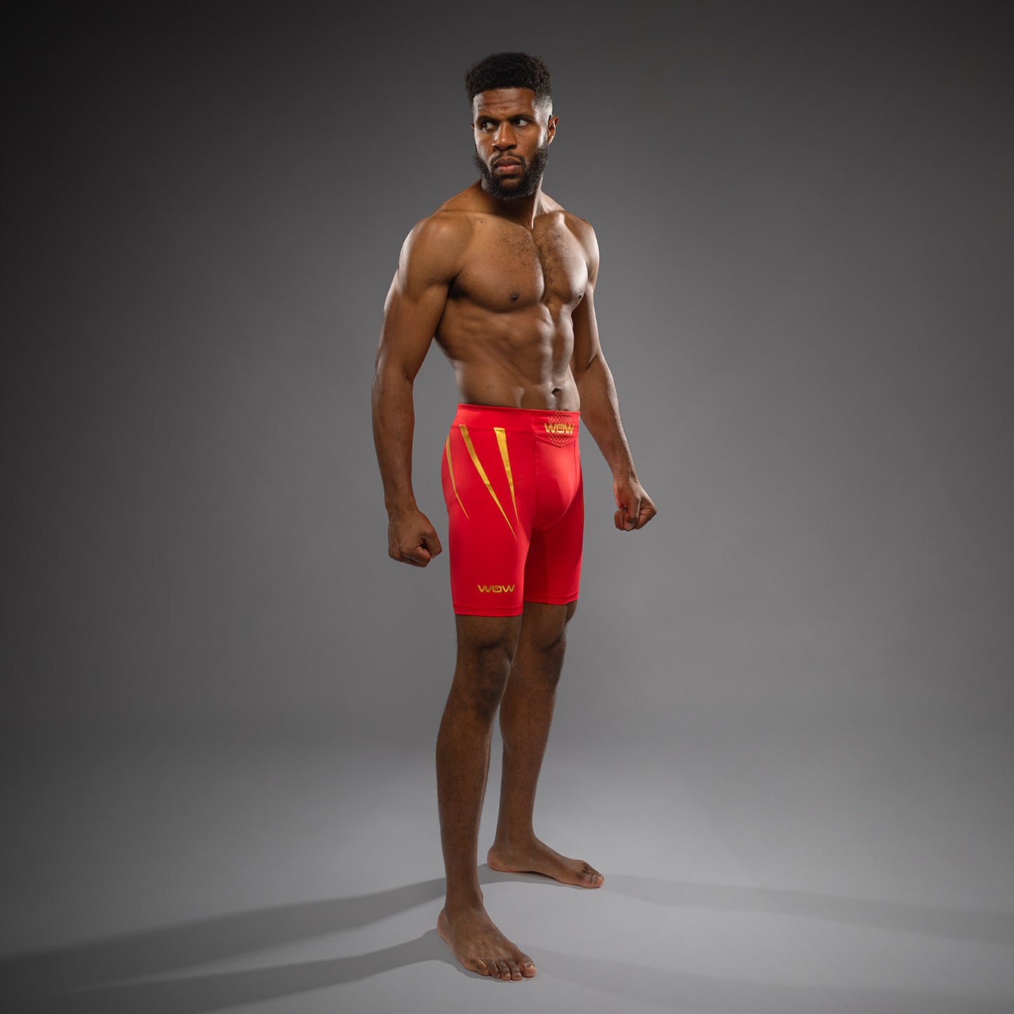 Short de Compression Venum x WOW FC - Rouge/Or - product-type_Shorts de compression
