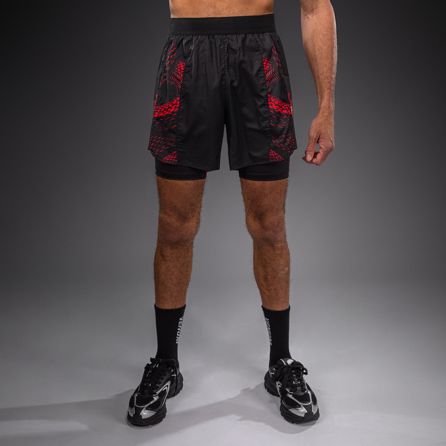 Short d’Entraînement Venum Matupa - Noir/Rouge/Argent - product-type_Shorts de training