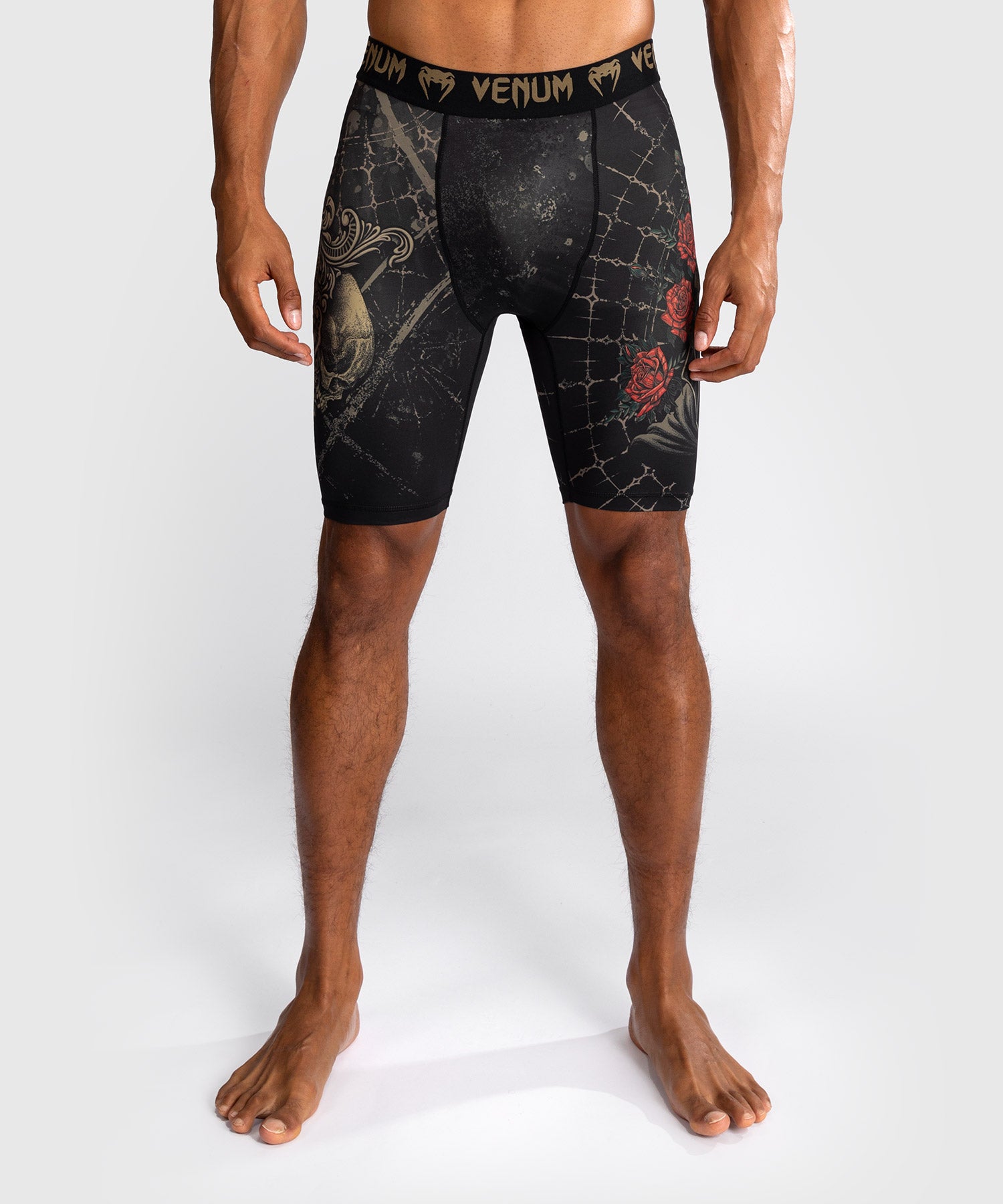 Short de compression pour Hommes Venum Santa Muerte 5.0 - Noir Profond/Or - product-type_Shorts de compression